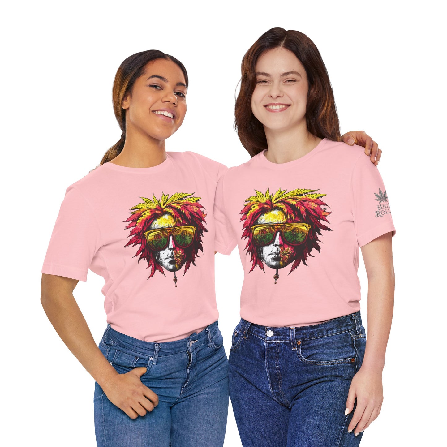 Rasta Cannabis Portrait Tee - Reggae Culture Art Design | High Roller