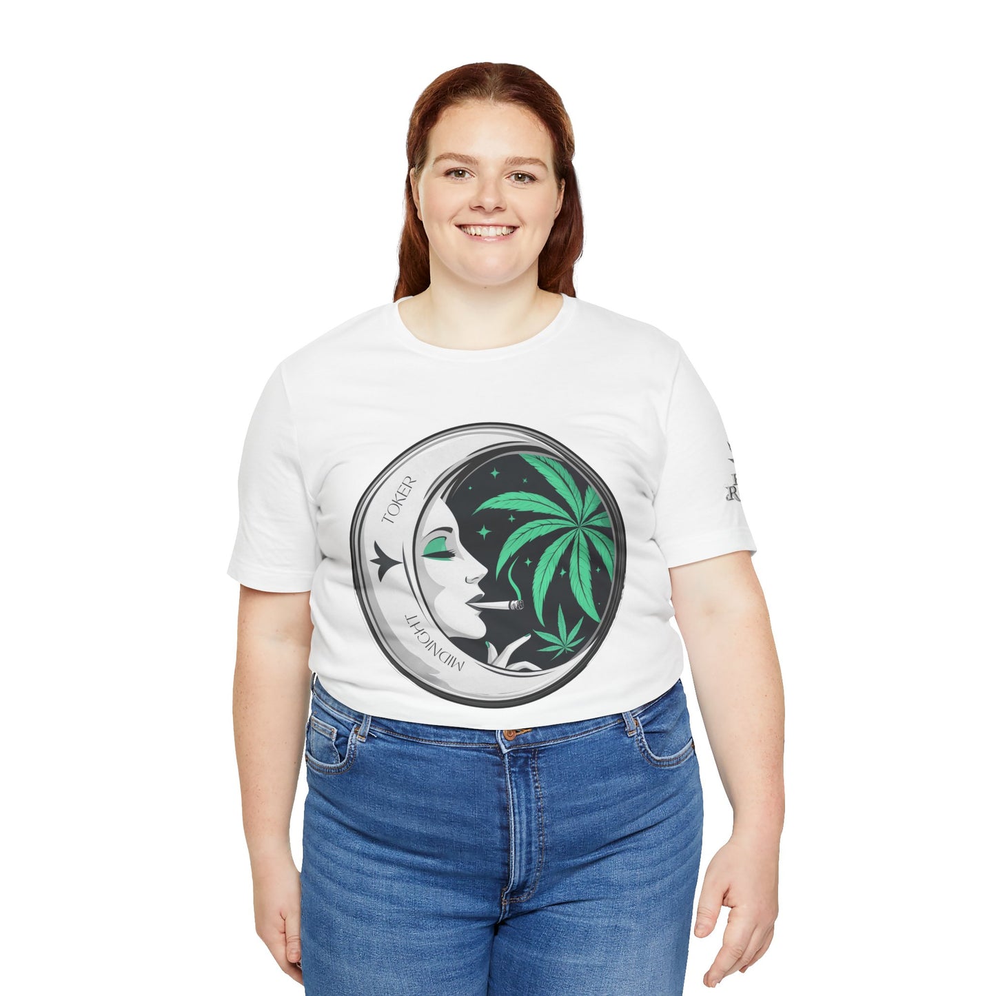 Toker Girl Coin Tee - Vintage Cannabis Portrait Art Design | High Roller