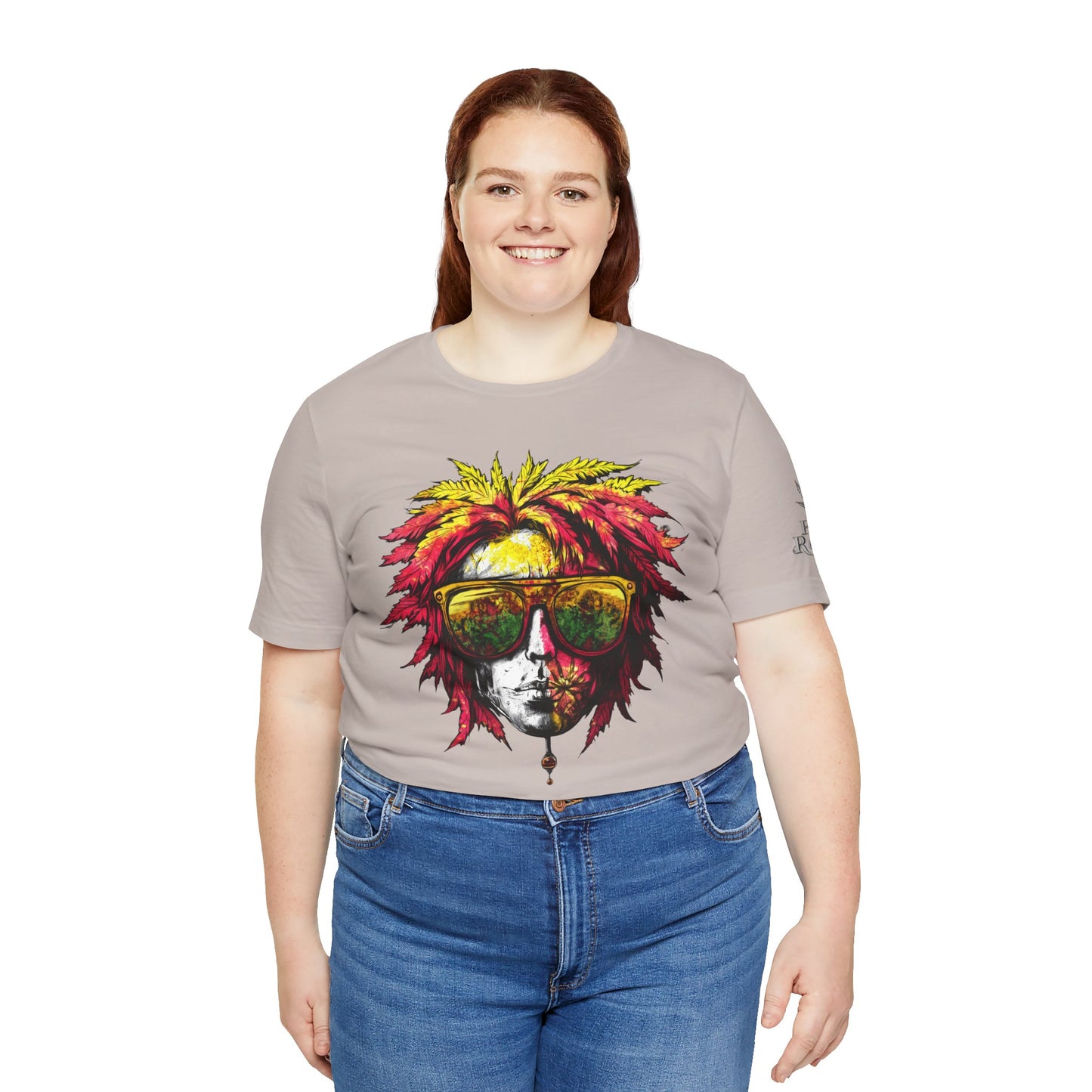Rasta Cannabis Portrait Tee - Reggae Culture Art Design | High Roller