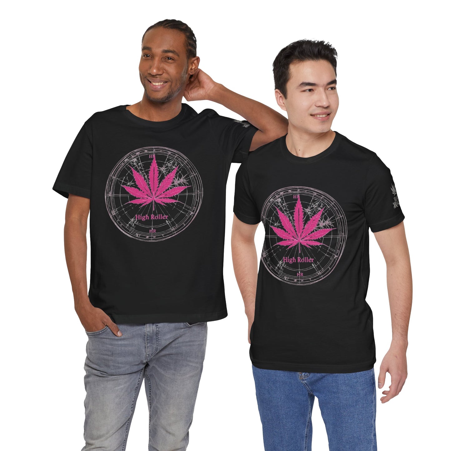 Cannabis Compass Tee - Navigation Leaf Art Design | High Roller
