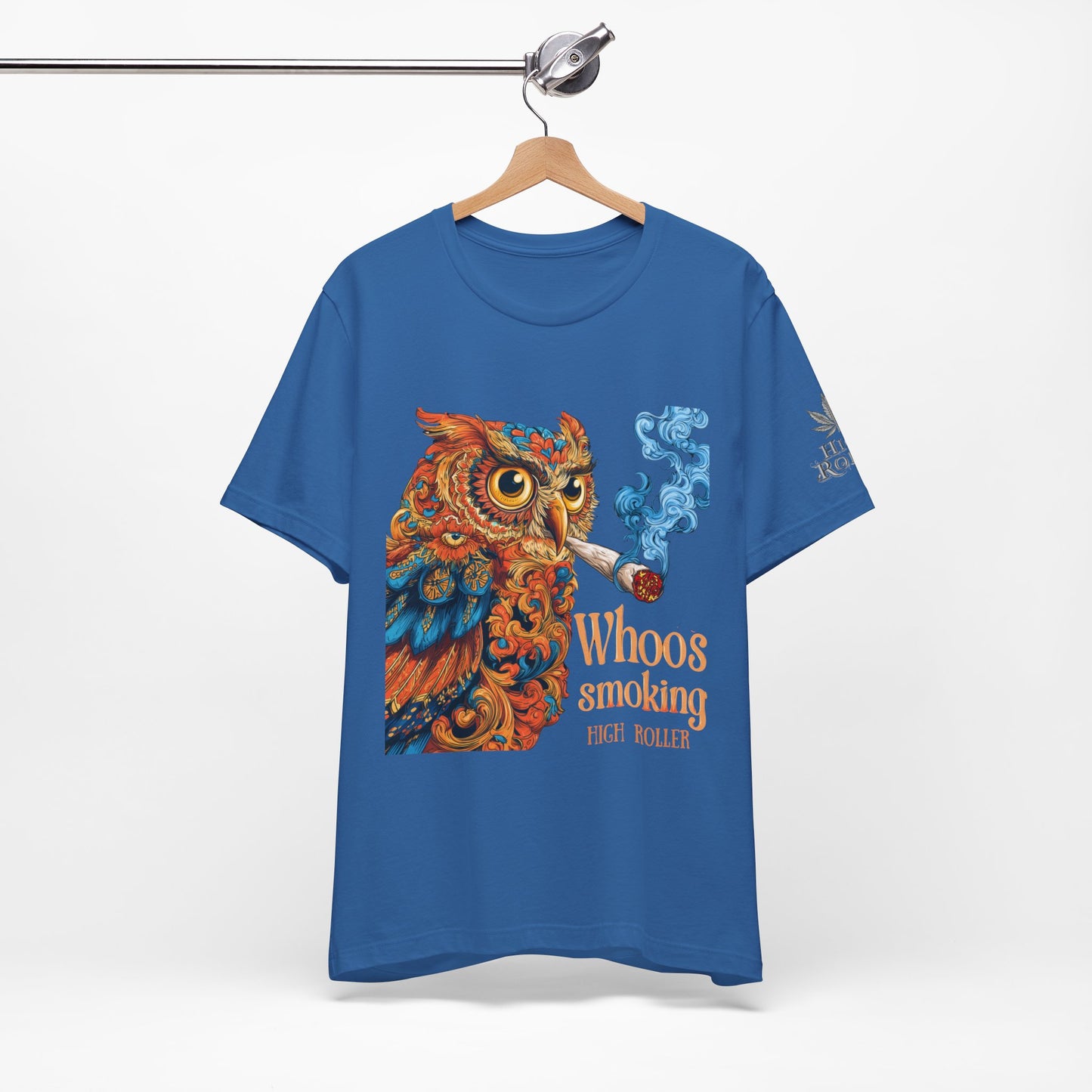 Whoos Smoking Owl Tee - Wise Cannabis Art Design | High Roller