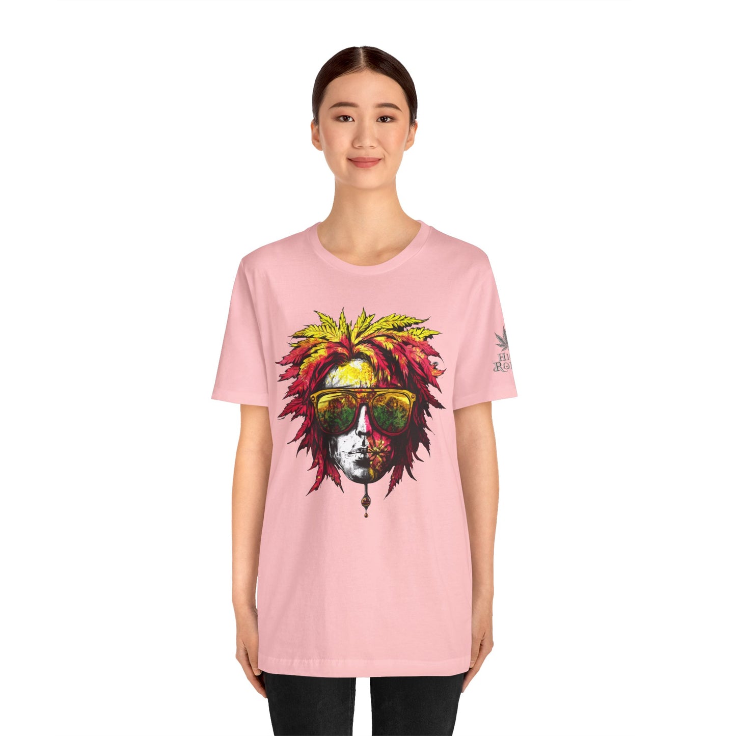 Rasta Cannabis Portrait Tee - Reggae Culture Art Design | High Roller