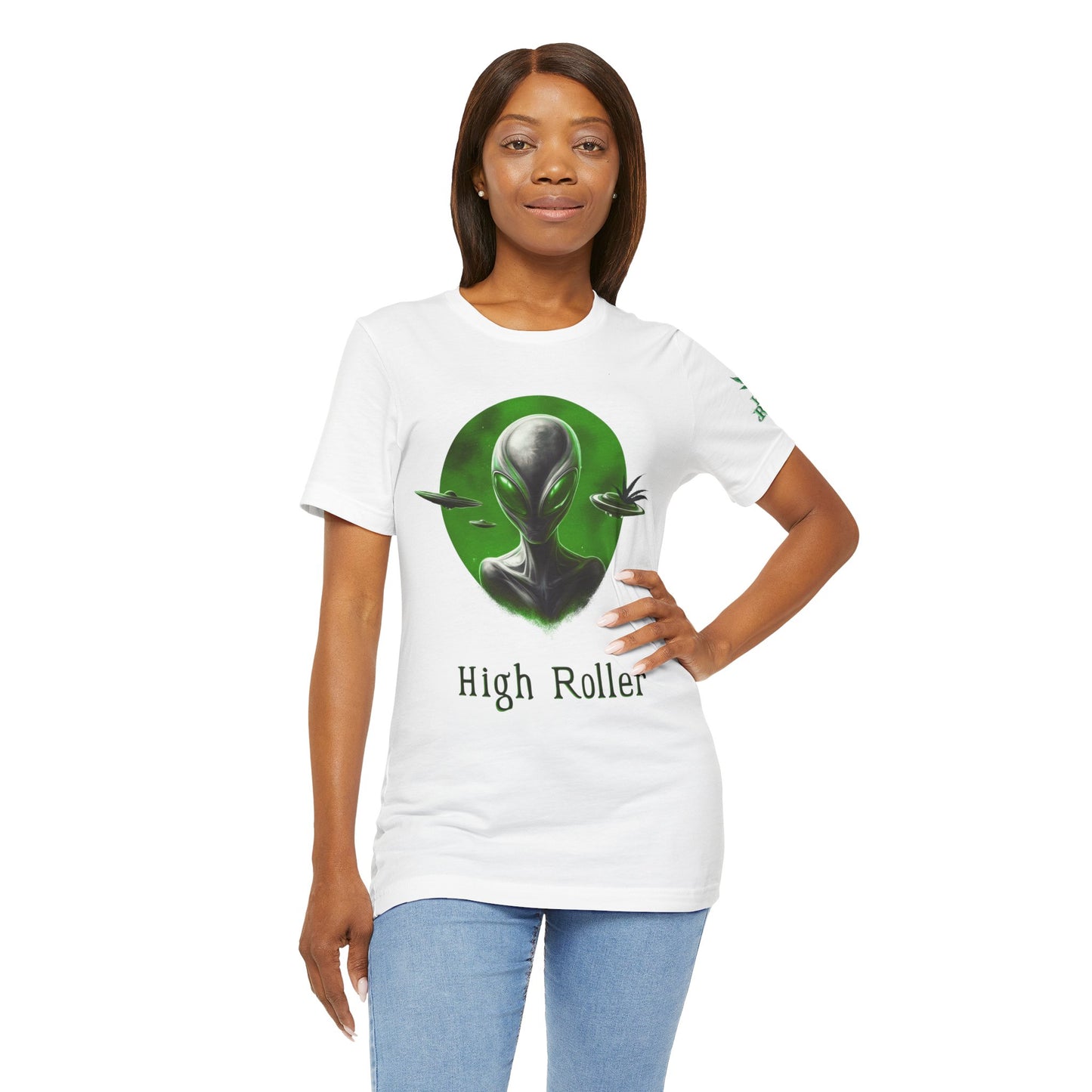 Alien Cannabis Tee - UFO Culture Art Design | High Roller