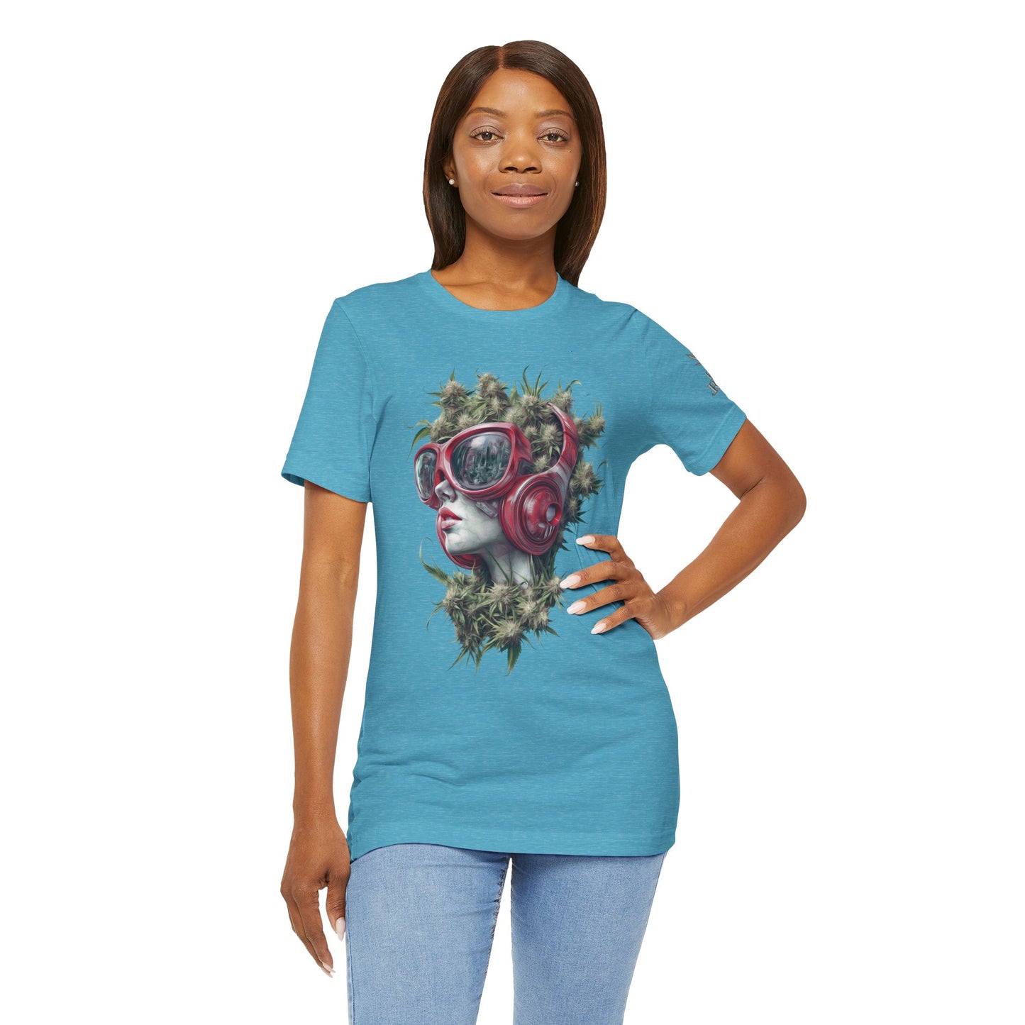 CANNABIS GODDESS TECH™ | PREMIUM FUTURISTIC ART TEE