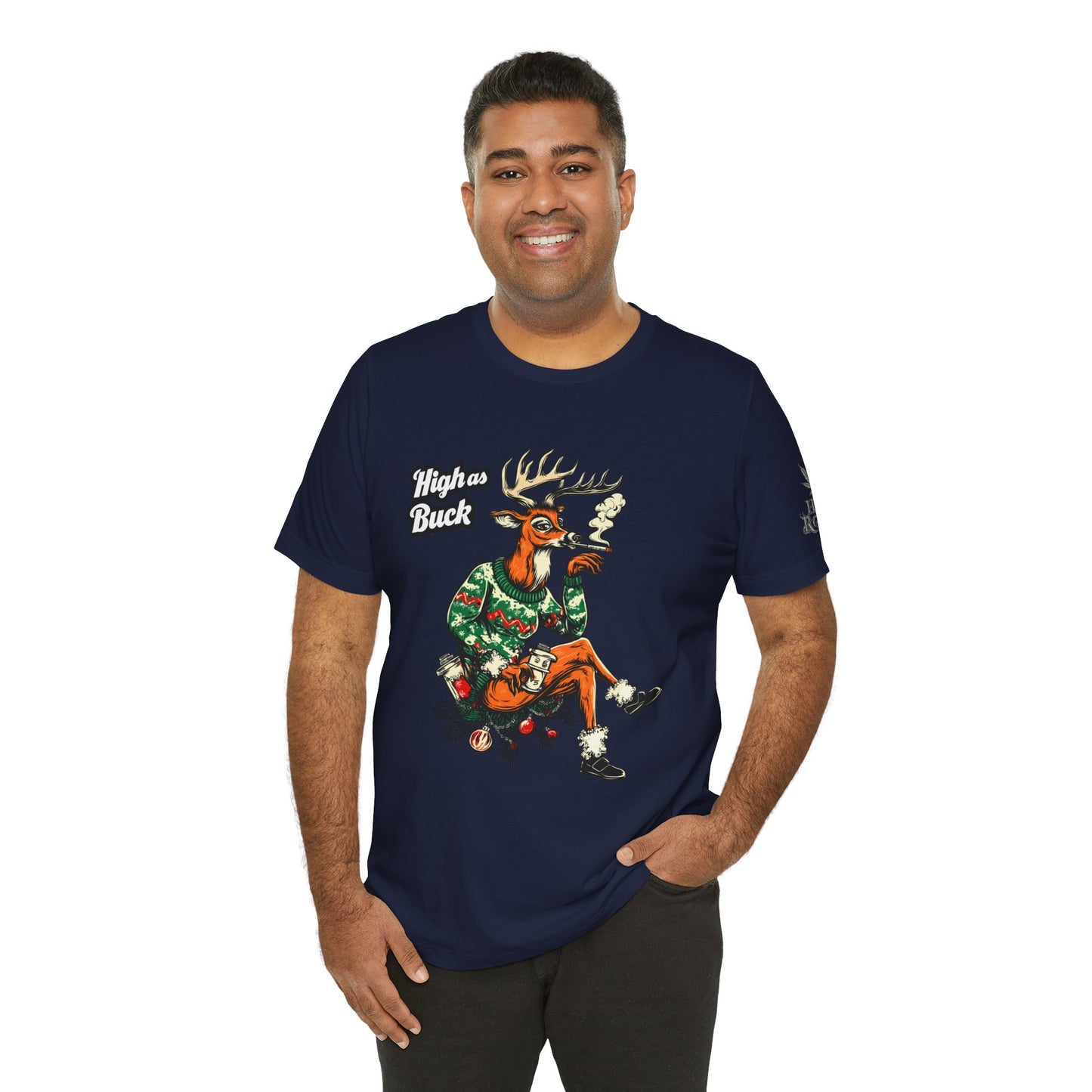 HIGH AS BUCK CHRISTMAS™ | PREMIUM HOLIDAY CANNABIS TEE