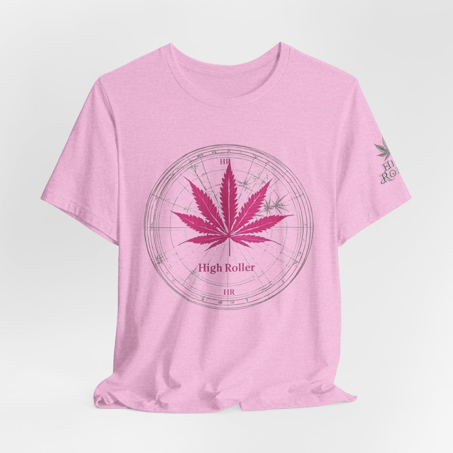 Cannabis Compass Tee - Navigation Leaf Art Design | High Roller