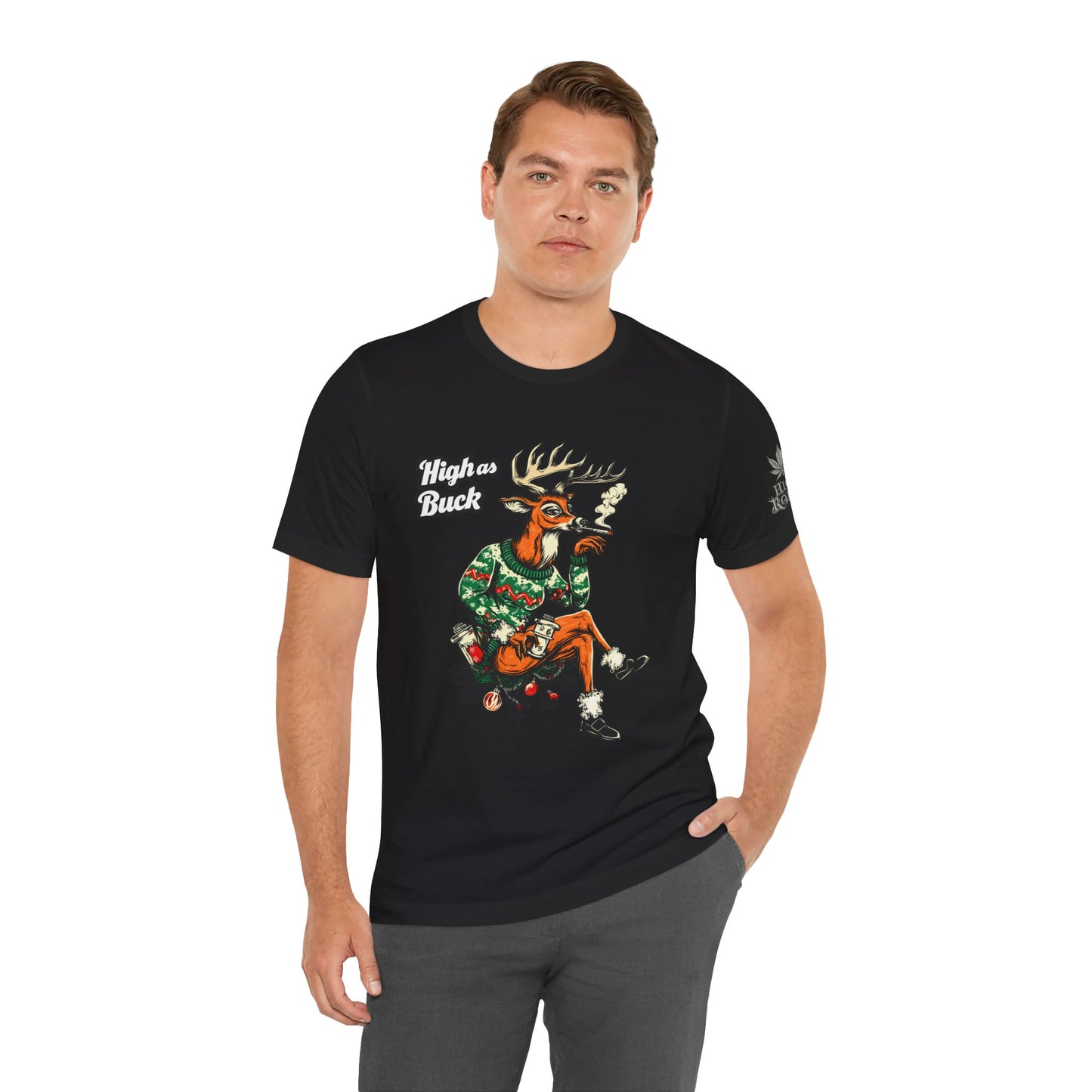 HIGH AS BUCK CHRISTMAS™ | PREMIUM HOLIDAY CANNABIS TEE