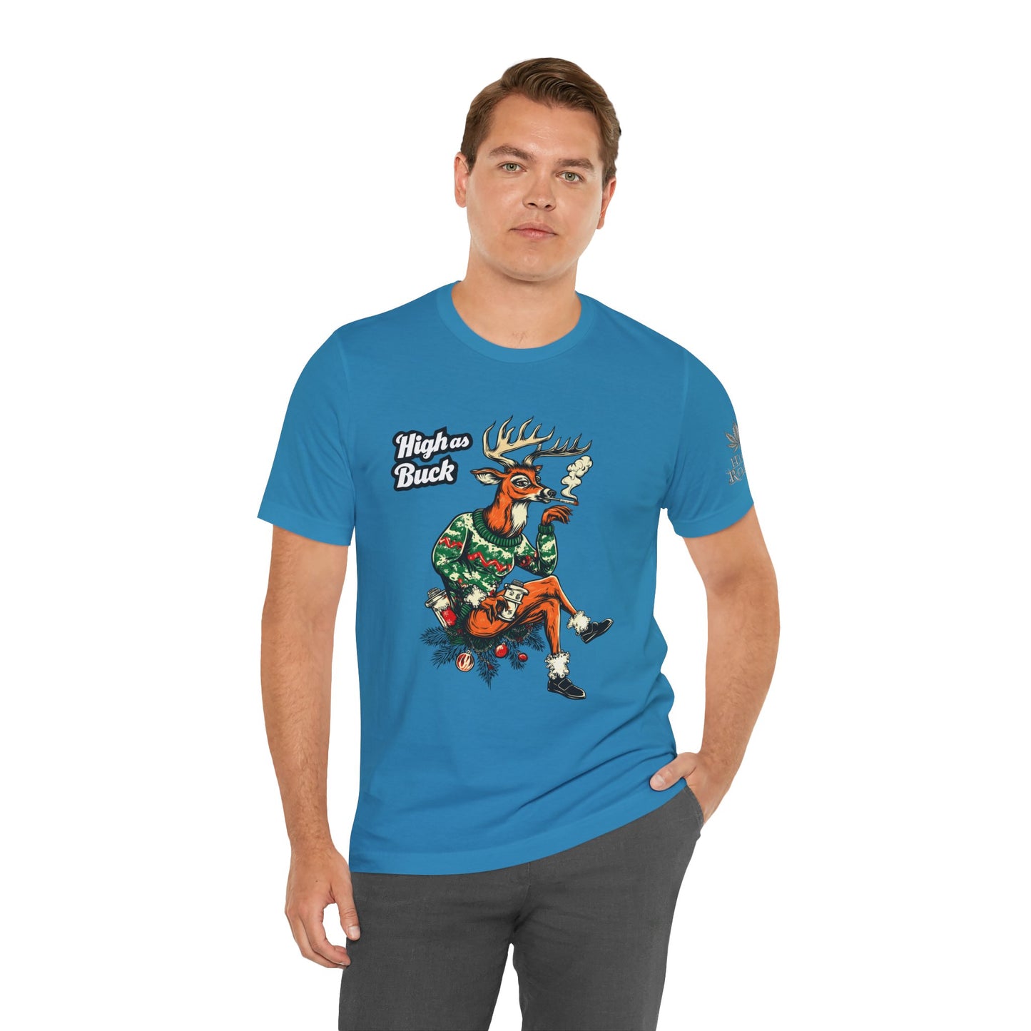 HIGH AS BUCK CHRISTMAS™ | PREMIUM HOLIDAY CANNABIS TEE