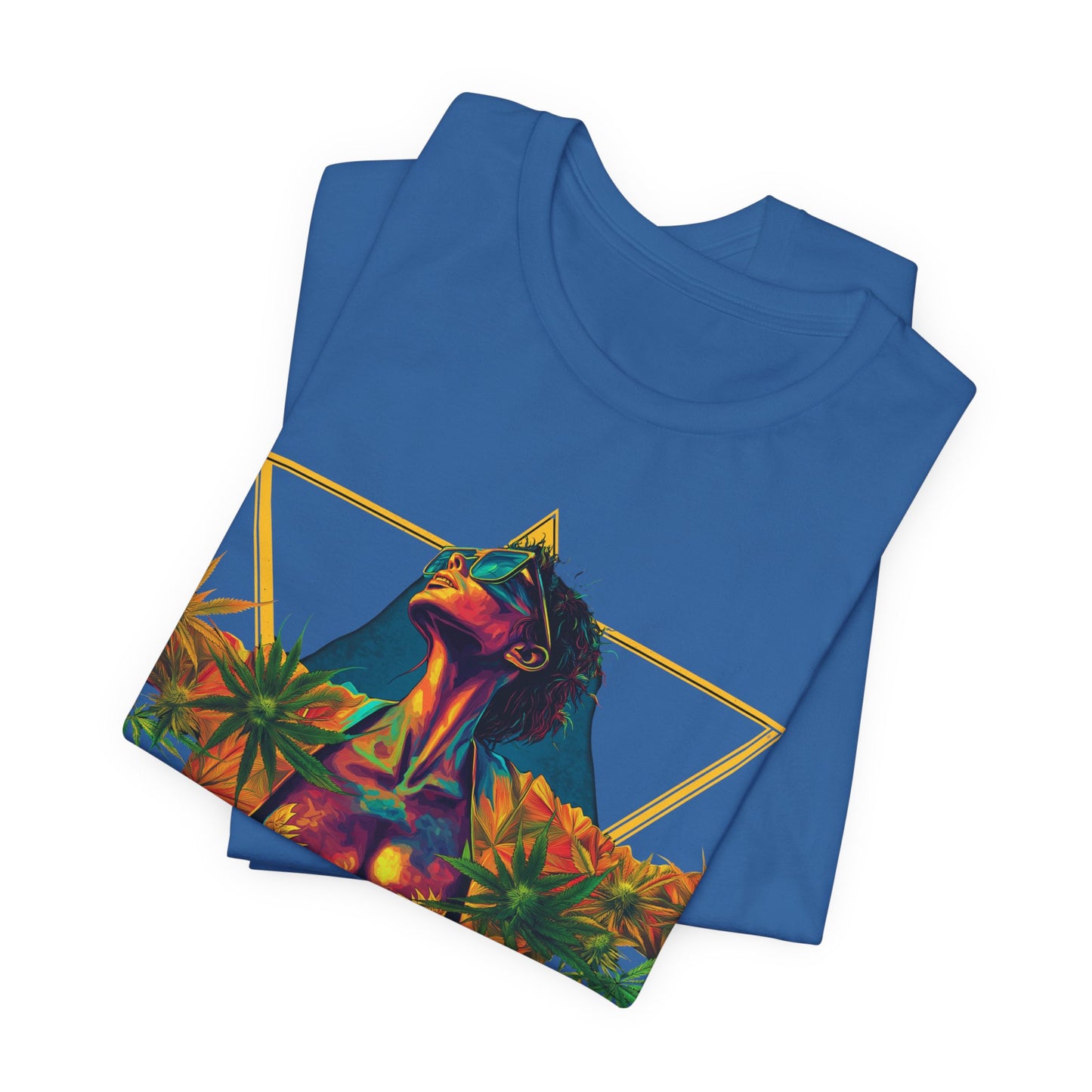 Sacred Geometry Cannabis Goddess Tee - Psychedelic Beauty Art Design | High Roller