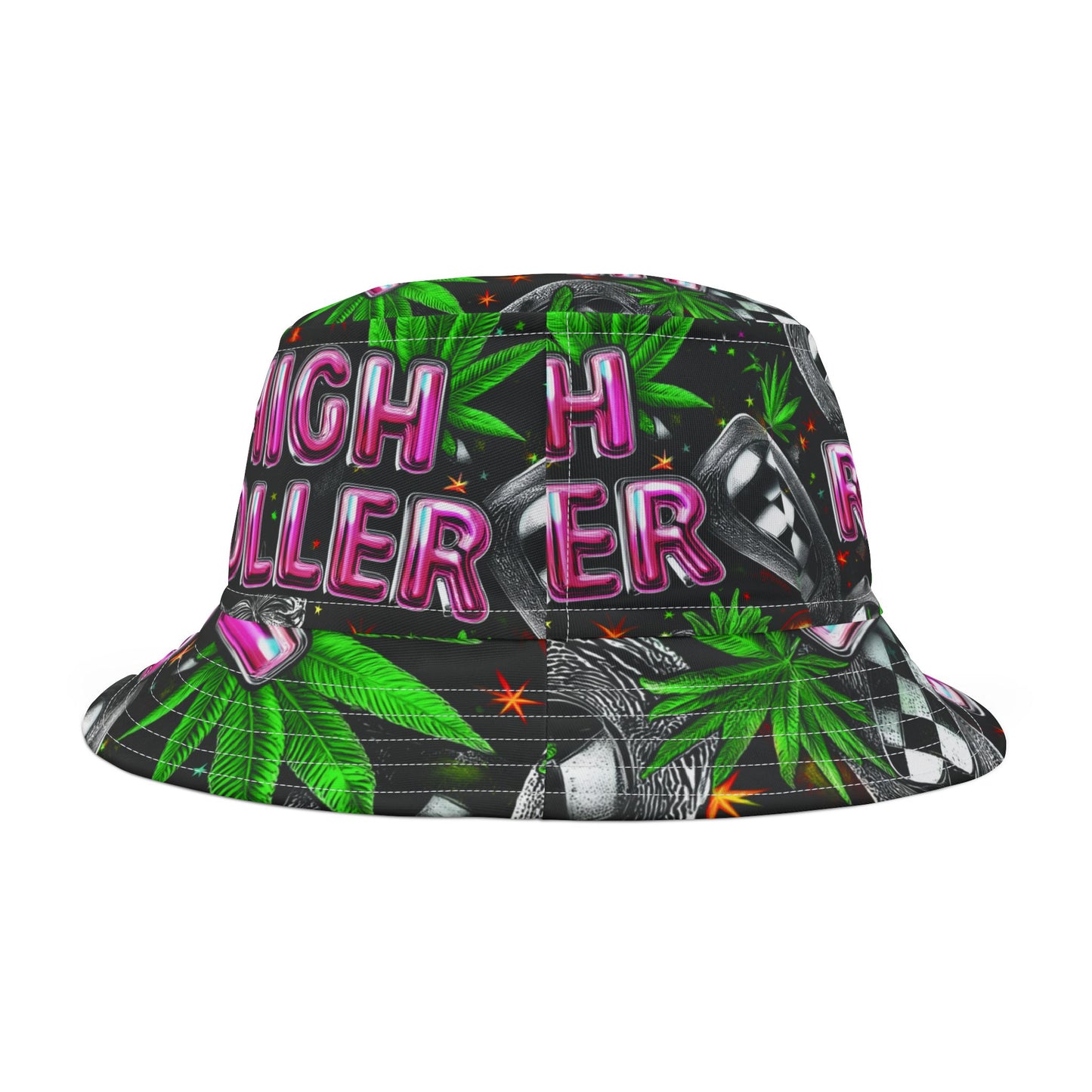 HIGH ROLLER Neon Party Bucket Hat