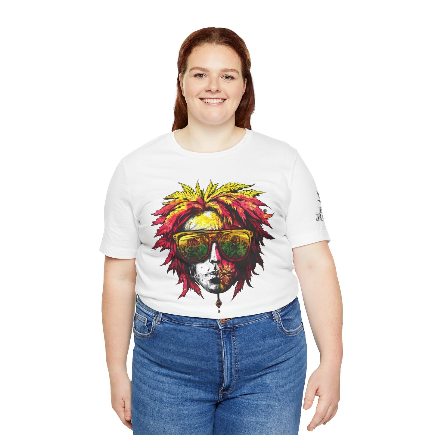 Rasta Cannabis Portrait Tee - Reggae Culture Art Design | High Roller