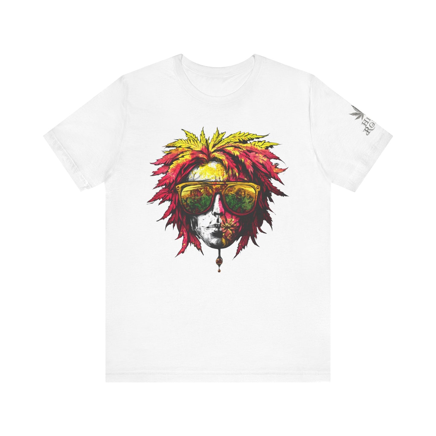 Rasta Cannabis Portrait Tee - Reggae Culture Art Design | High Roller