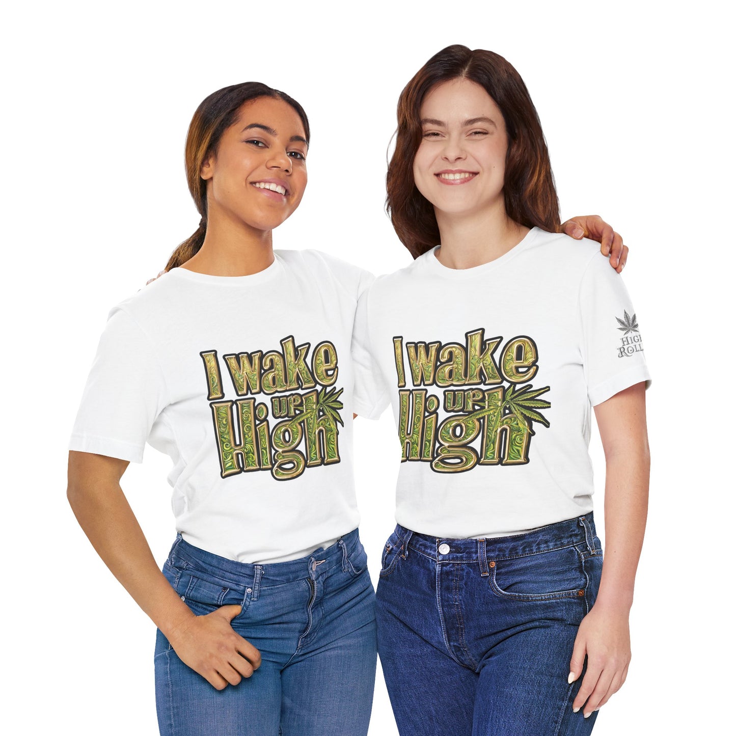 I WAKE UP HIGH™ | PREMIUM ORNATE TYPOGRAPHY TEE