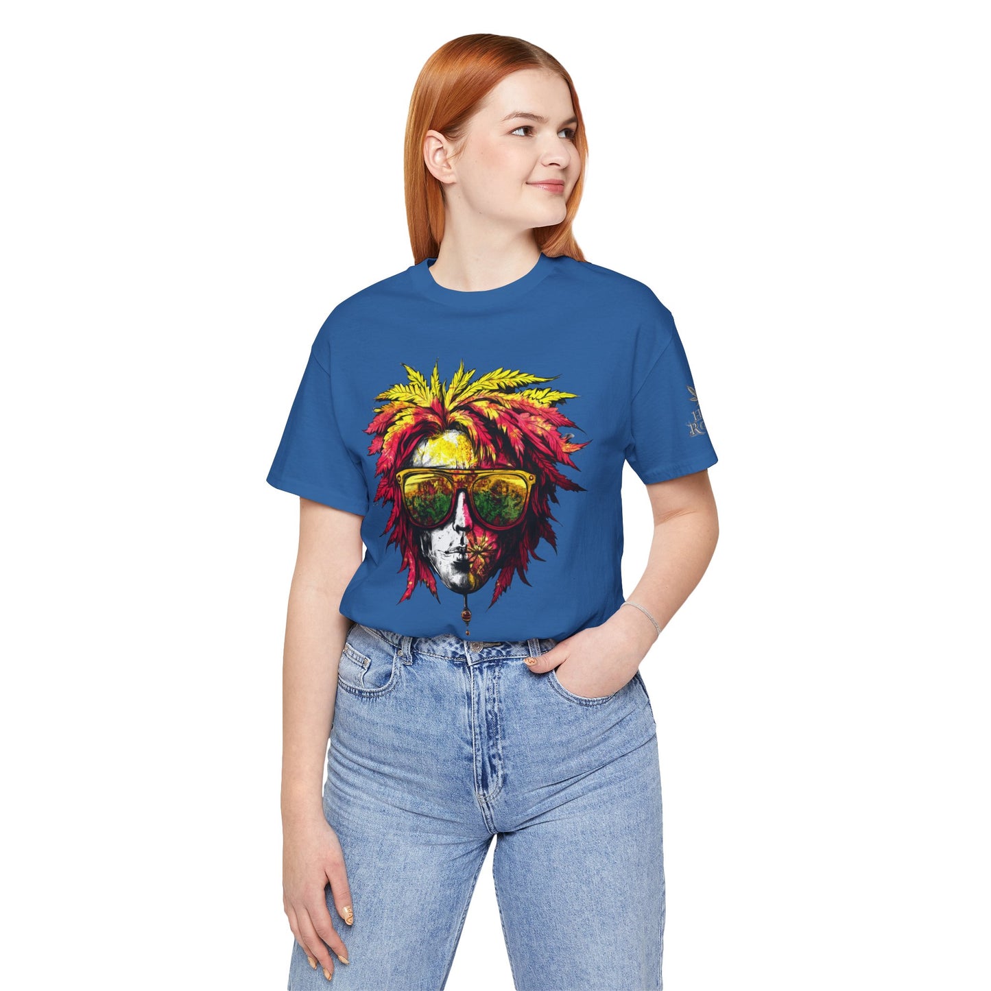 Rasta Cannabis Portrait Tee - Reggae Culture Art Design | High Roller