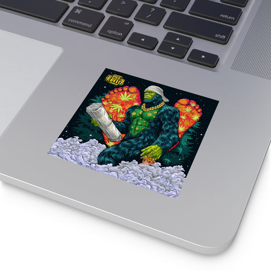 Psychedelic Sasquatch HIGH ROLLER - Legendary Cannabis Culture Sticker