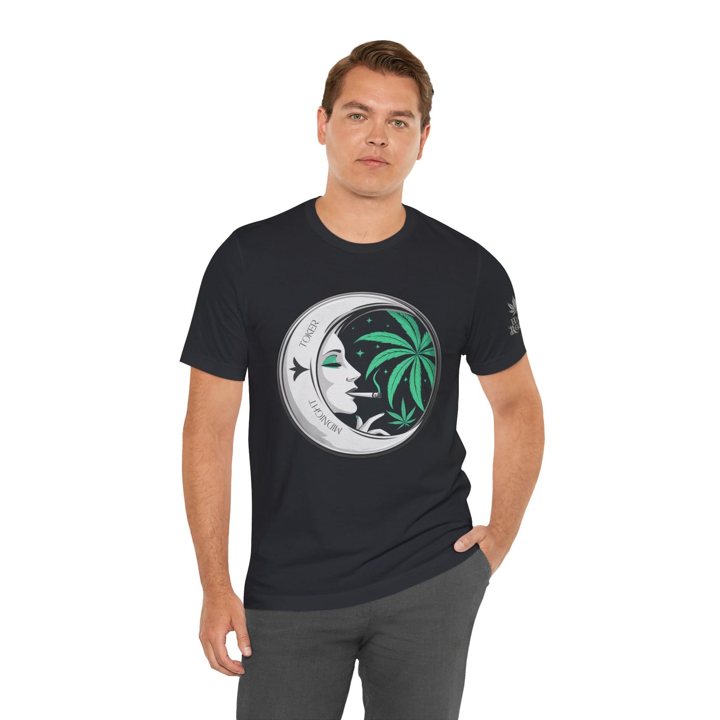 Toker Girl Coin Tee - Vintage Cannabis Portrait Art Design | High Roller