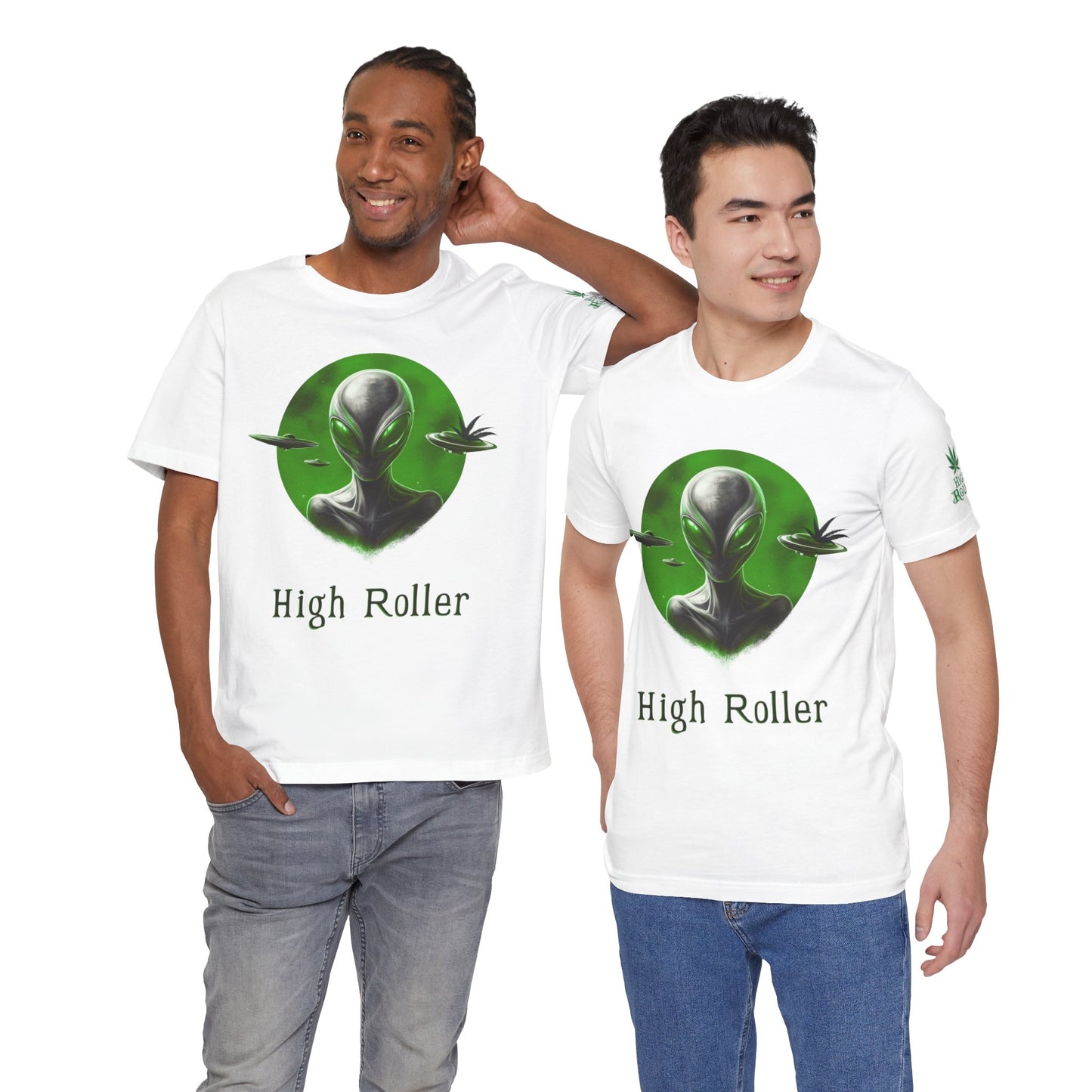 Alien Cannabis Tee - UFO Culture Art Design | High Roller