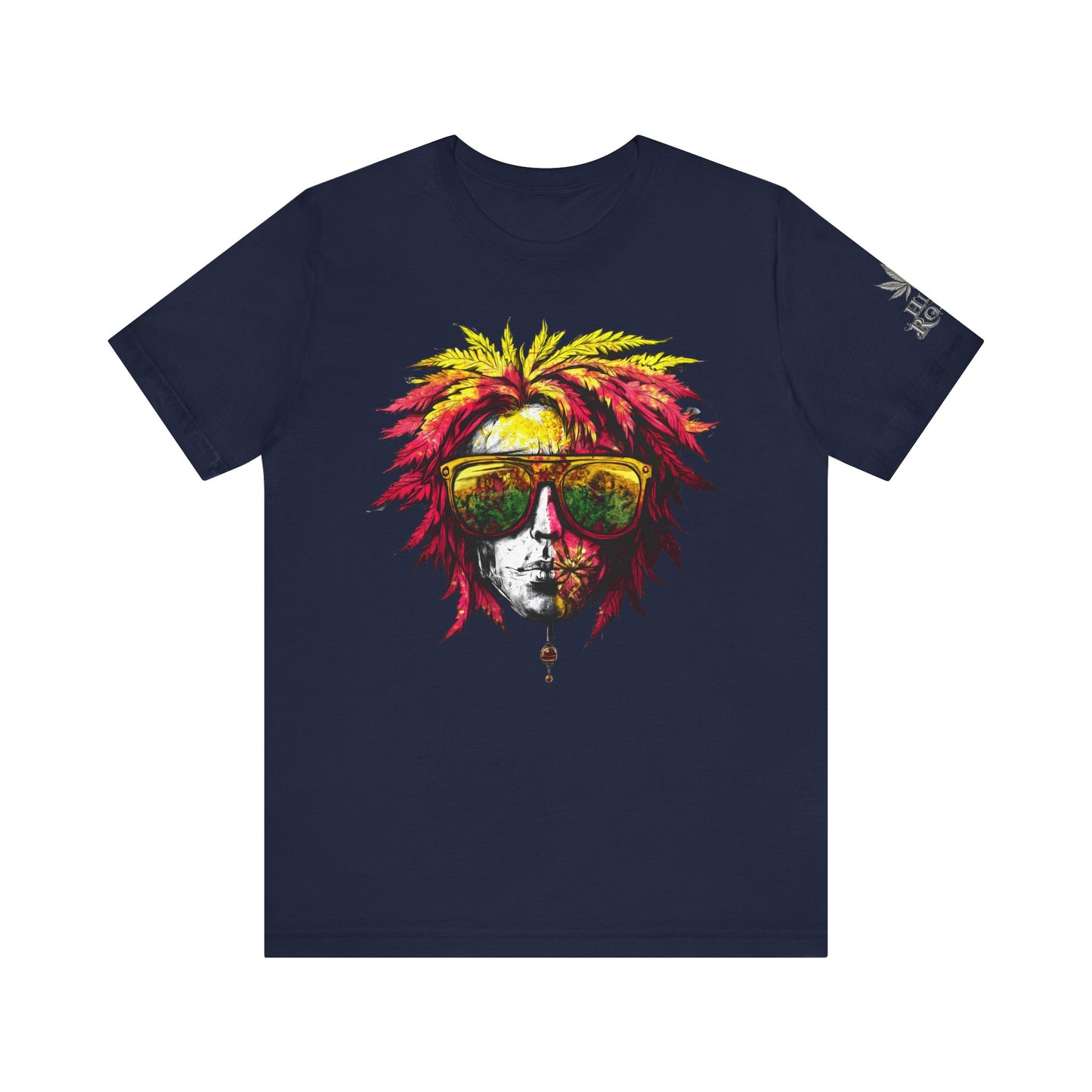 Rasta Cannabis Portrait Tee - Reggae Culture Art Design | High Roller