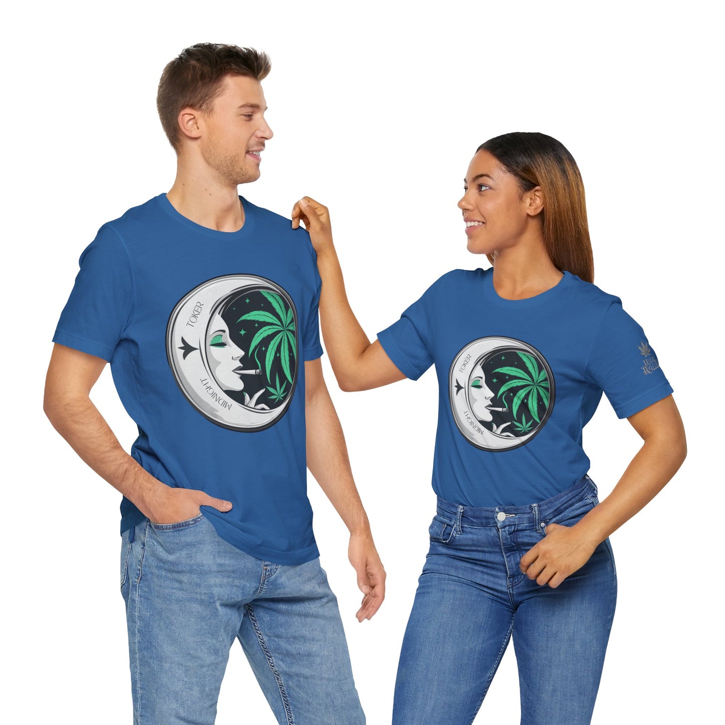 Toker Girl Coin Tee - Vintage Cannabis Portrait Art Design | High Roller