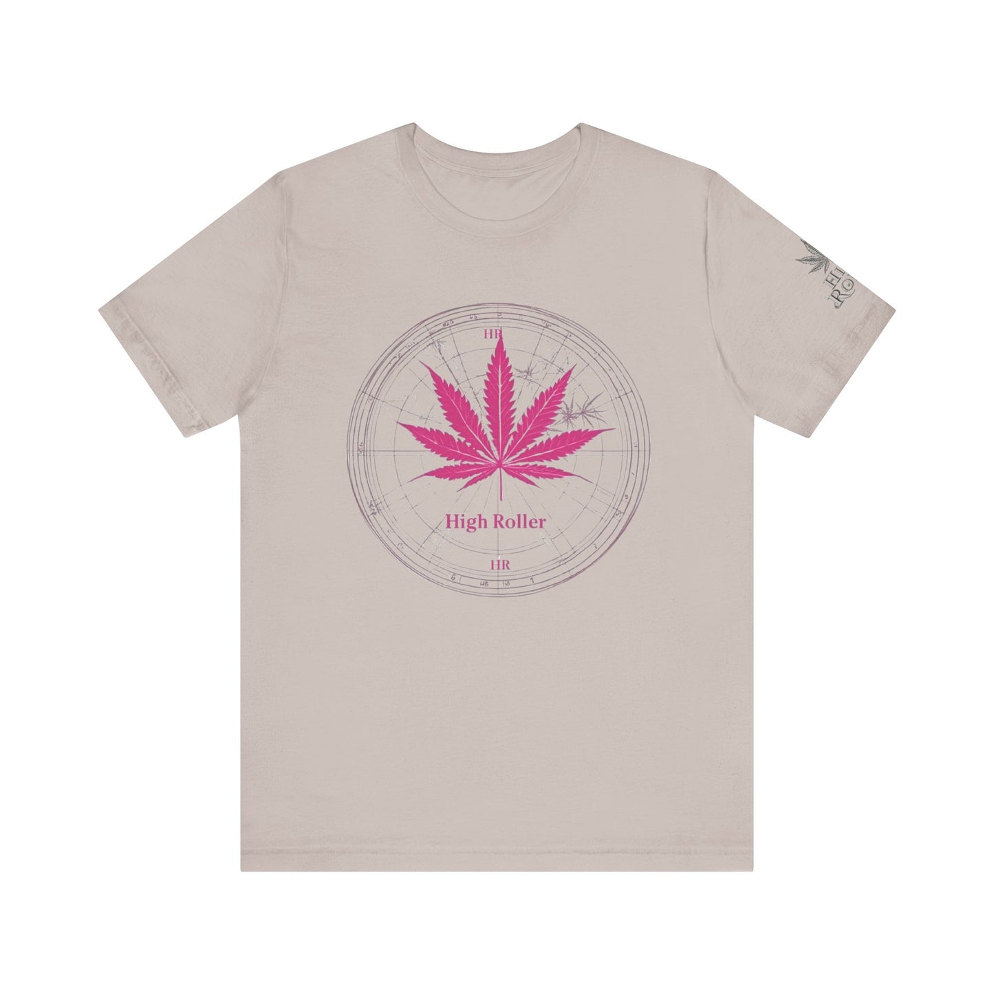 Cannabis Compass Tee - Navigation Leaf Art Design | High Roller