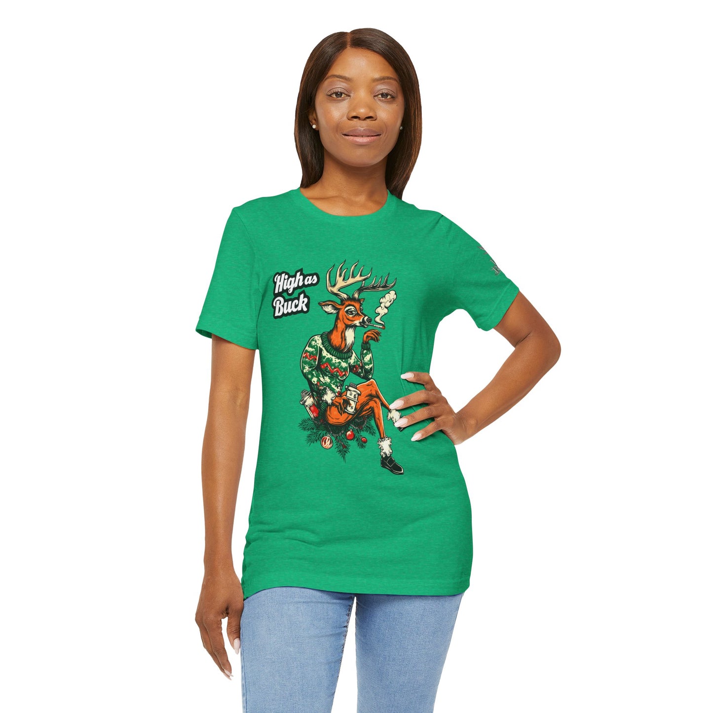 HIGH AS BUCK CHRISTMAS™ | PREMIUM HOLIDAY CANNABIS TEE