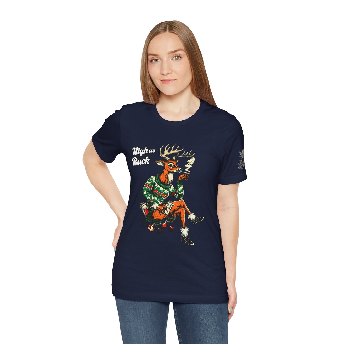HIGH AS BUCK CHRISTMAS™ | PREMIUM HOLIDAY CANNABIS TEE