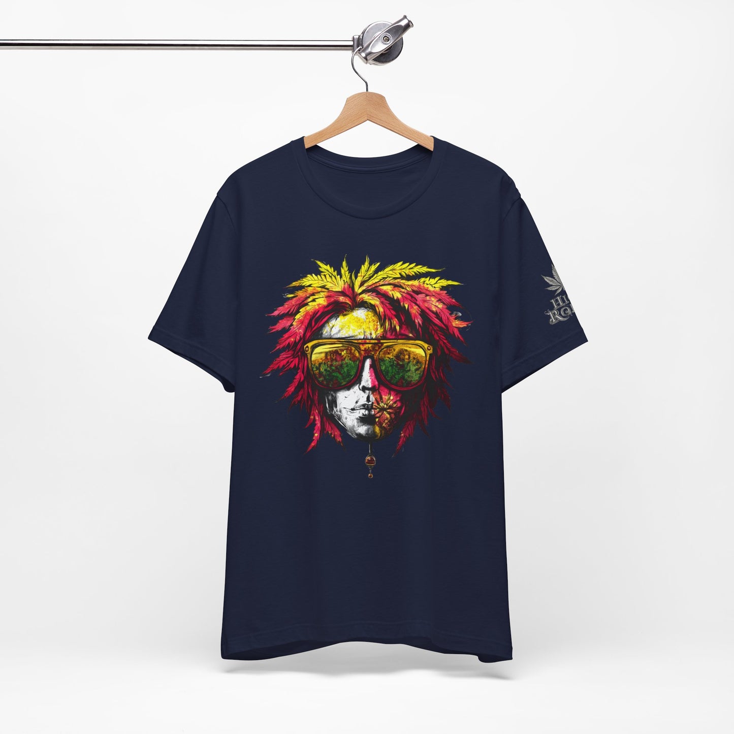 Rasta Cannabis Portrait Tee - Reggae Culture Art Design | High Roller