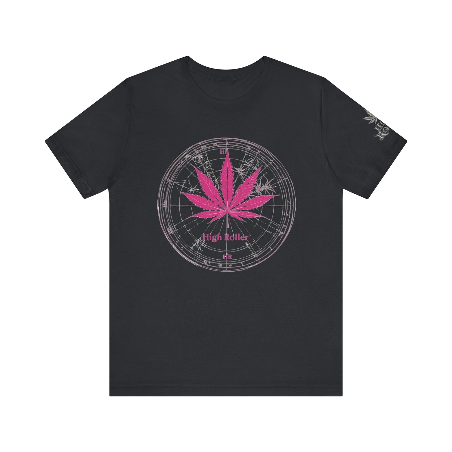 Cannabis Compass Tee - Navigation Leaf Art Design | High Roller