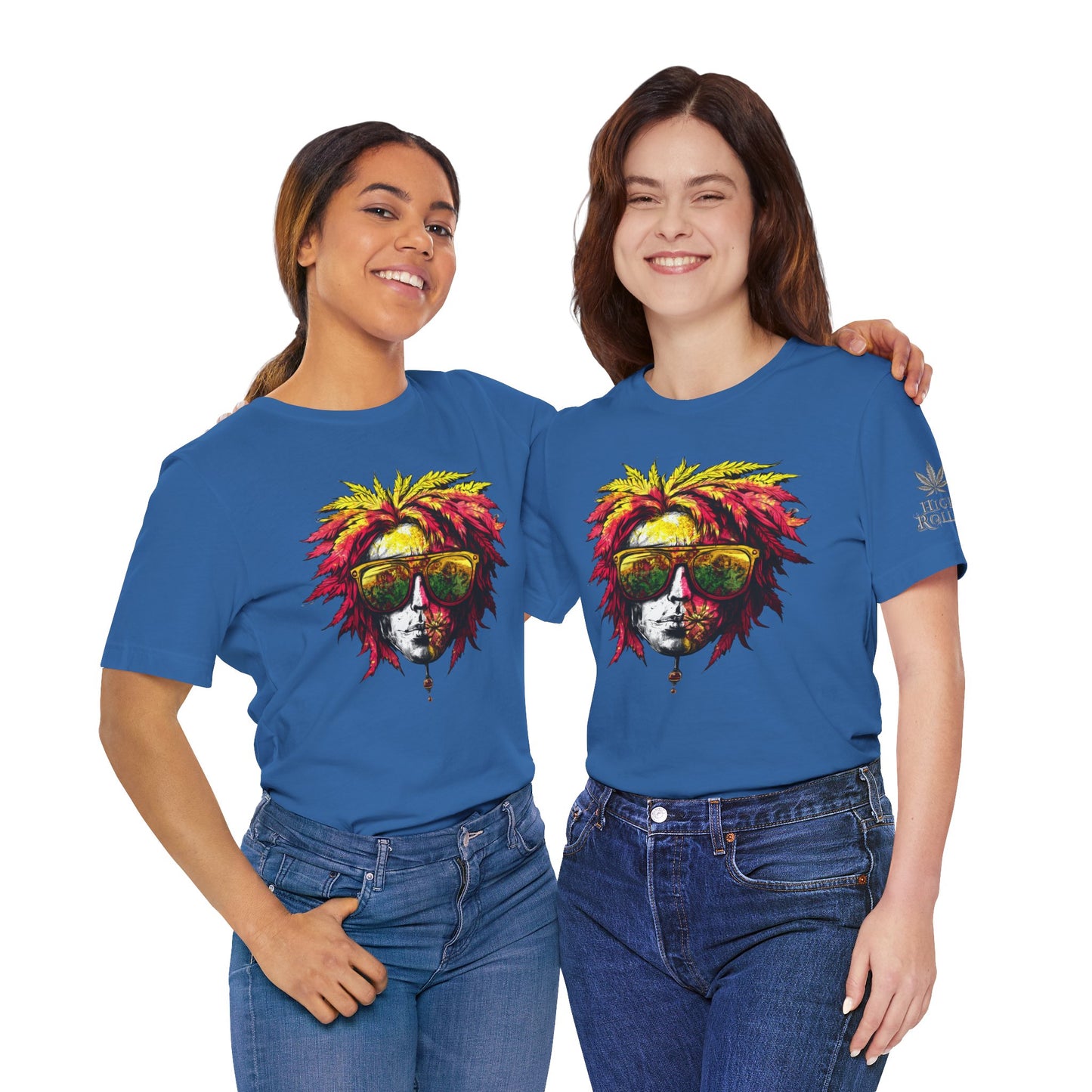 Rasta Cannabis Portrait Tee - Reggae Culture Art Design | High Roller