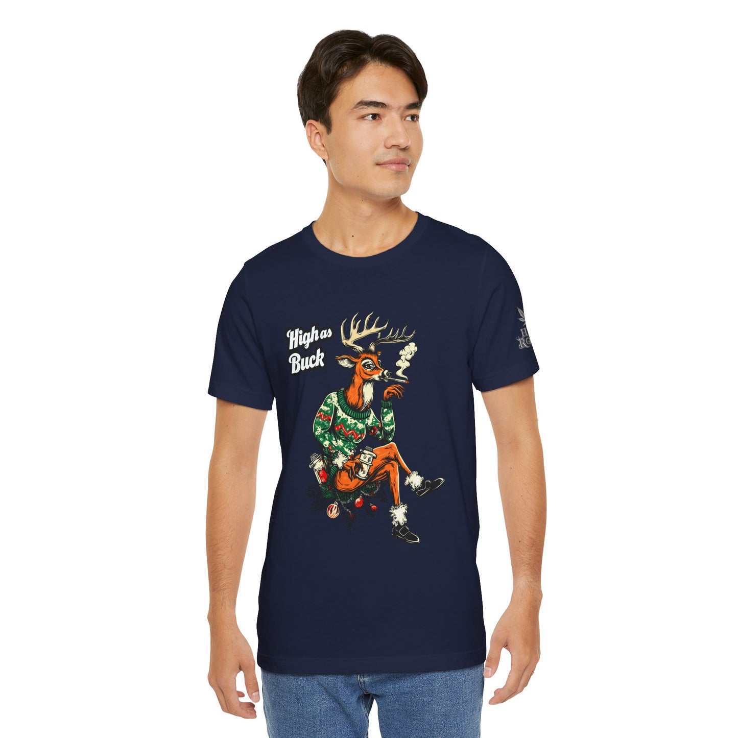 HIGH AS BUCK CHRISTMAS™ | PREMIUM HOLIDAY CANNABIS TEE