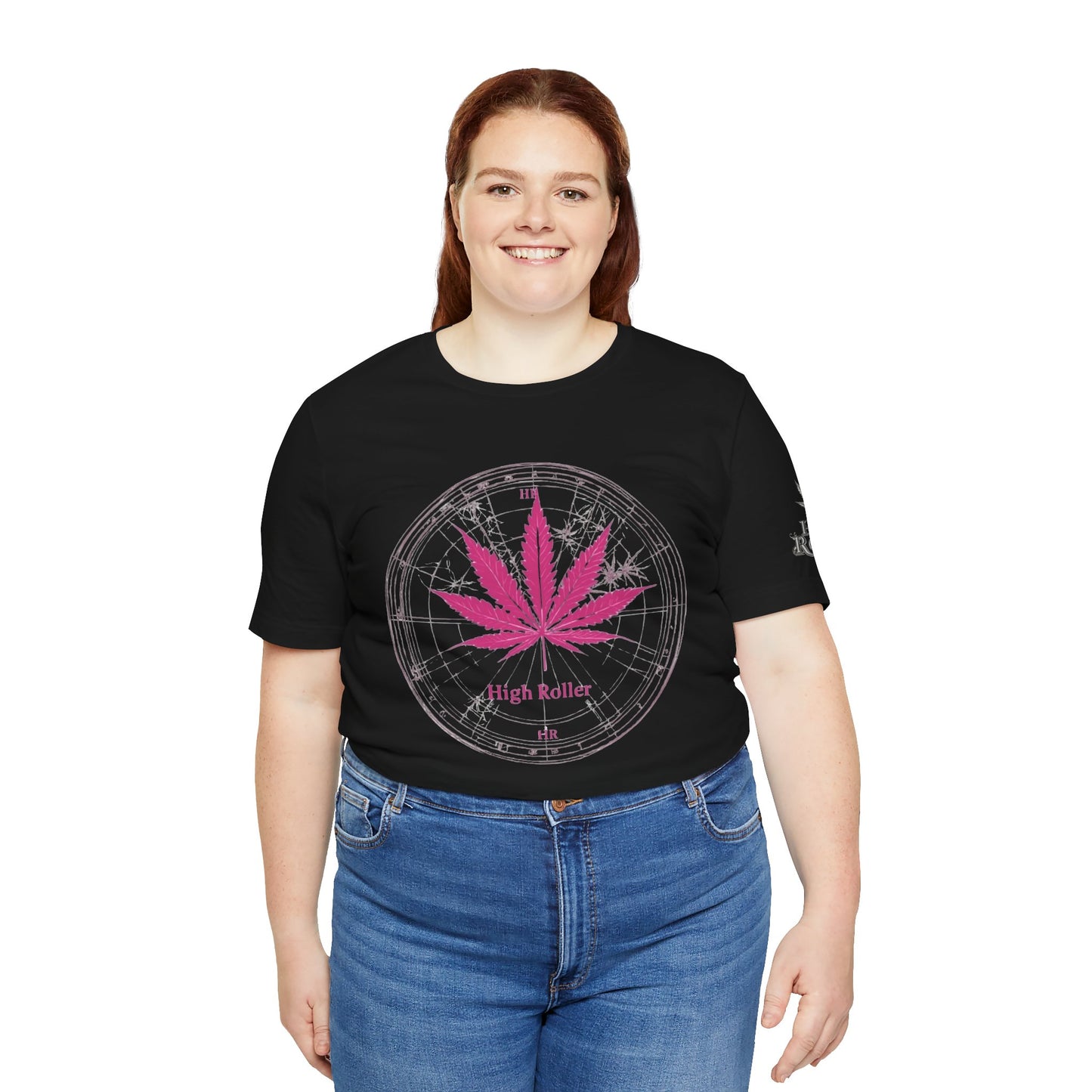 Cannabis Compass Tee - Navigation Leaf Art Design | High Roller
