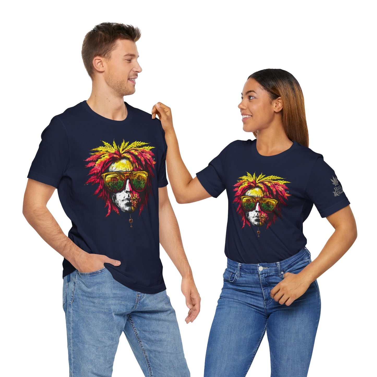 Rasta Cannabis Portrait Tee - Reggae Culture Art Design | High Roller