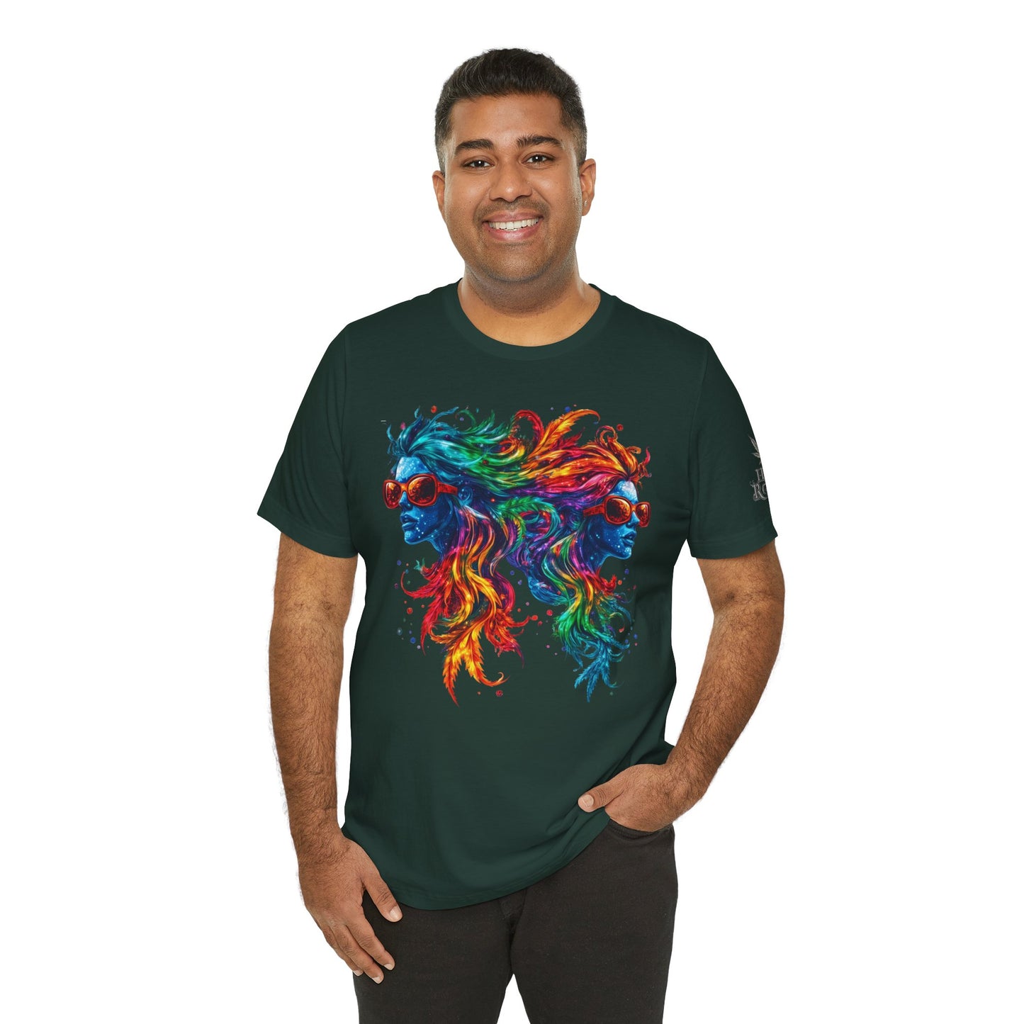 DUAL CONSCIOUSNESS™ | PREMIUM RAINBOW CANNABIS ART TEE