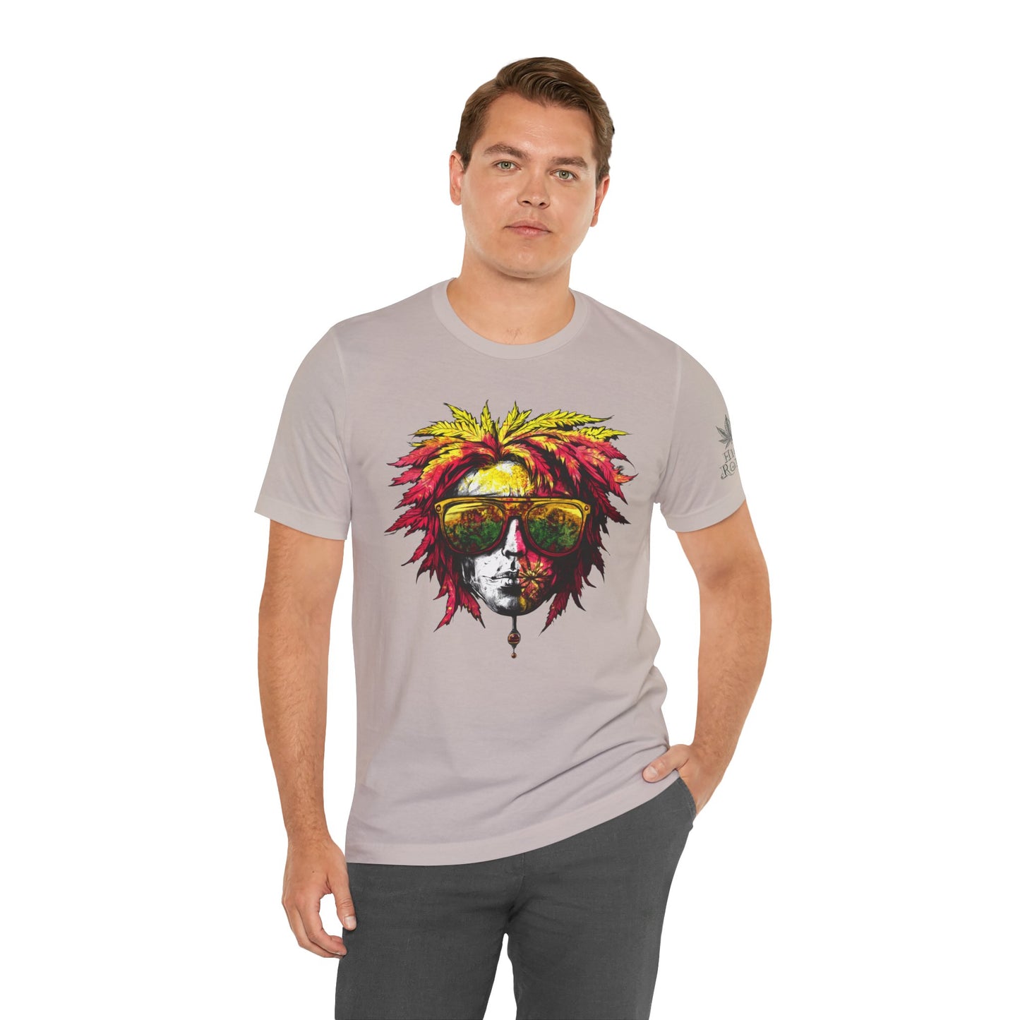 Rasta Cannabis Portrait Tee - Reggae Culture Art Design | High Roller