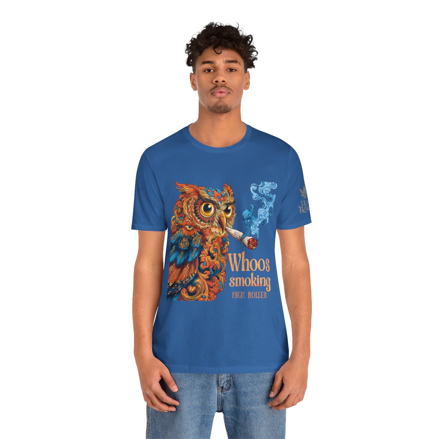 Whoos Smoking Owl Tee - Wise Cannabis Art Design | High Roller