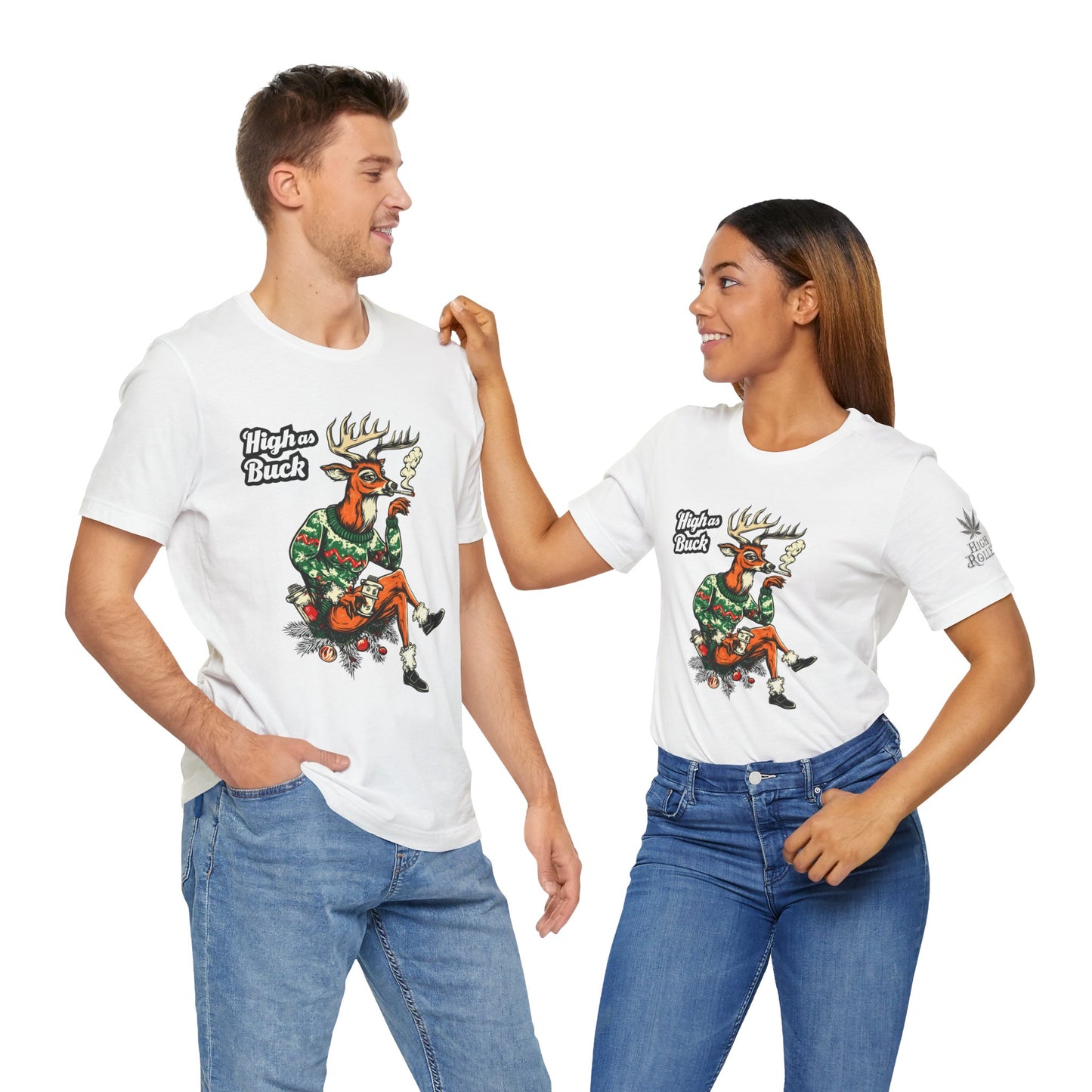 HIGH AS BUCK CHRISTMAS™ | PREMIUM HOLIDAY CANNABIS TEE