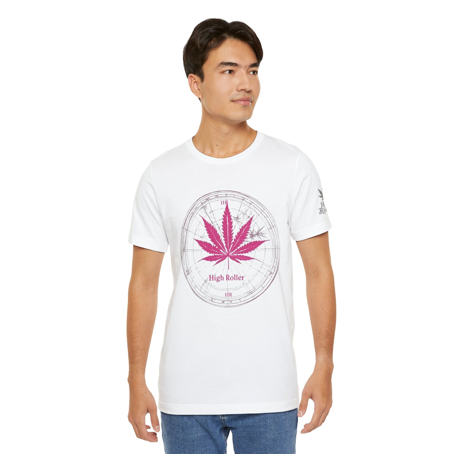Cannabis Compass Tee - Navigation Leaf Art Design | High Roller