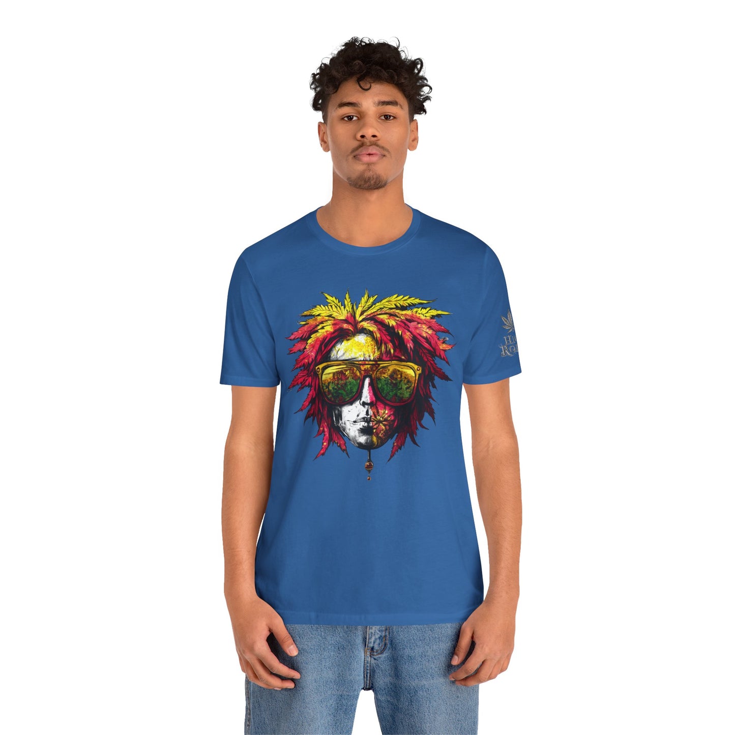 Rasta Cannabis Portrait Tee - Reggae Culture Art Design | High Roller