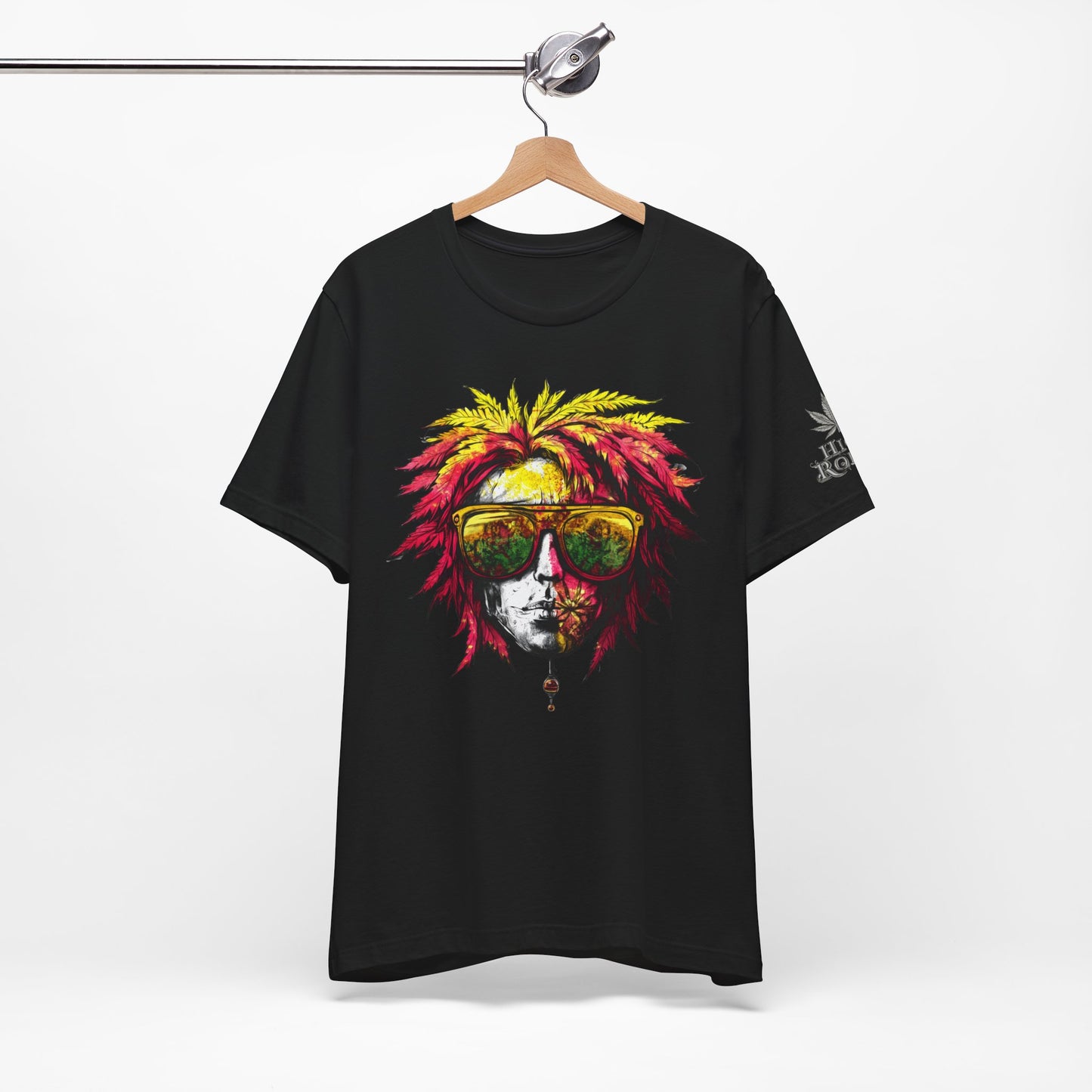 Rasta Cannabis Portrait Tee - Reggae Culture Art Design | High Roller