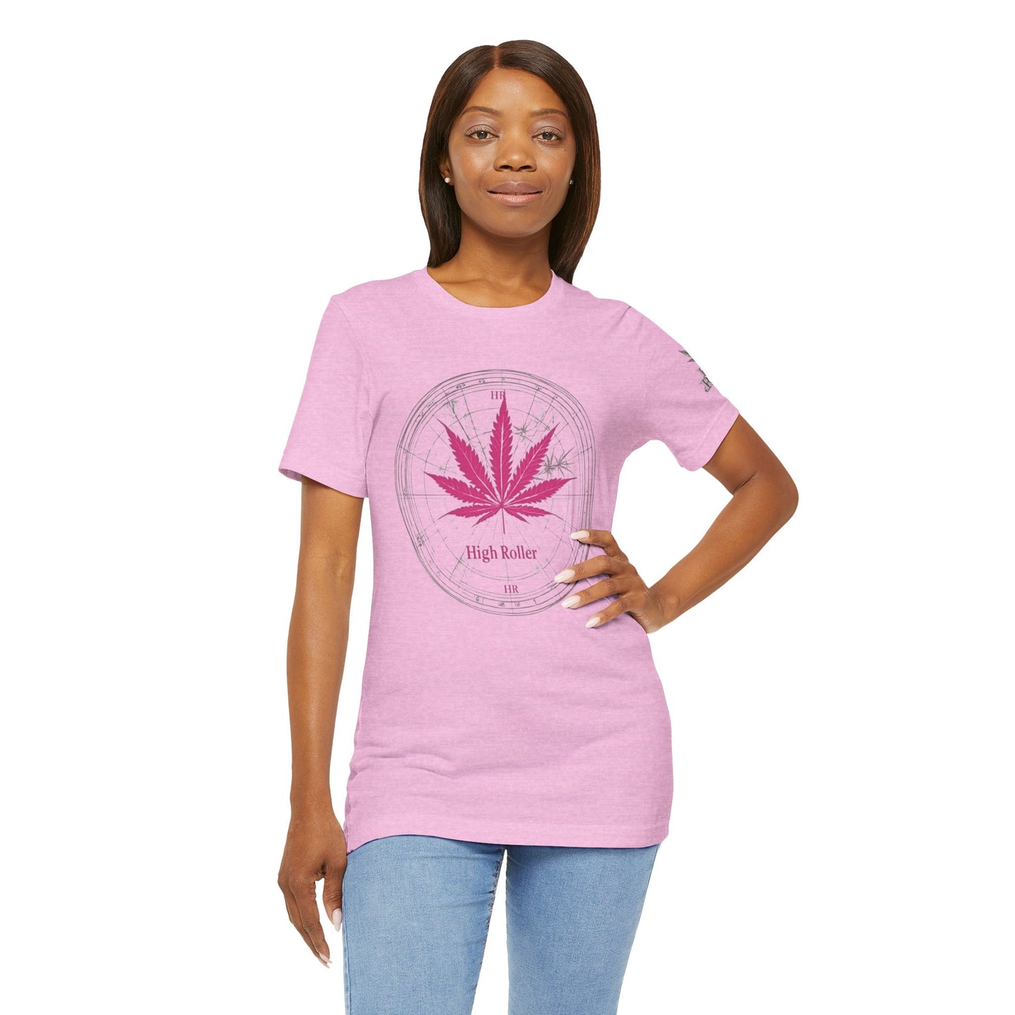 Cannabis Compass Tee - Navigation Leaf Art Design | High Roller