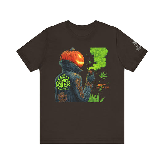 Jack O'Lantern Cannabis King Halloween T-Shirt - Premium Spooky 420 Lifestyle Apparel