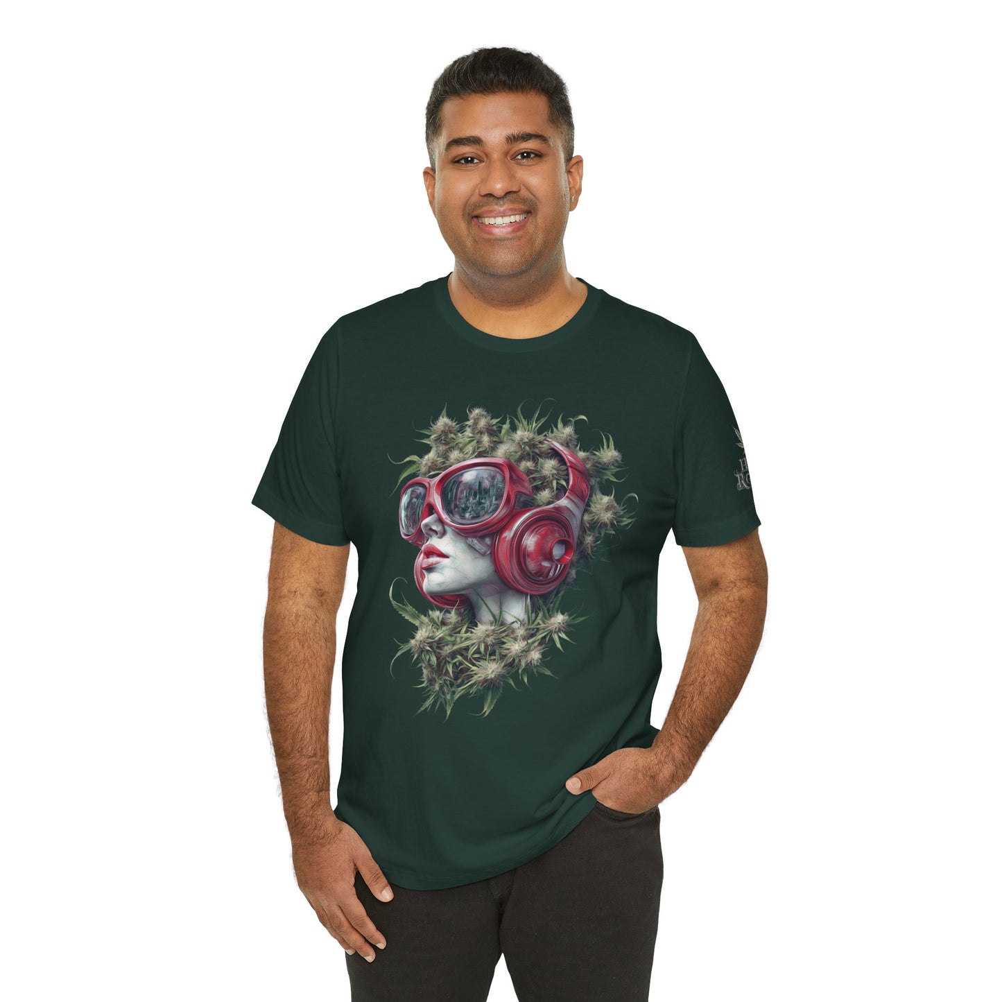 CANNABIS GODDESS TECH™ | PREMIUM FUTURISTIC ART TEE