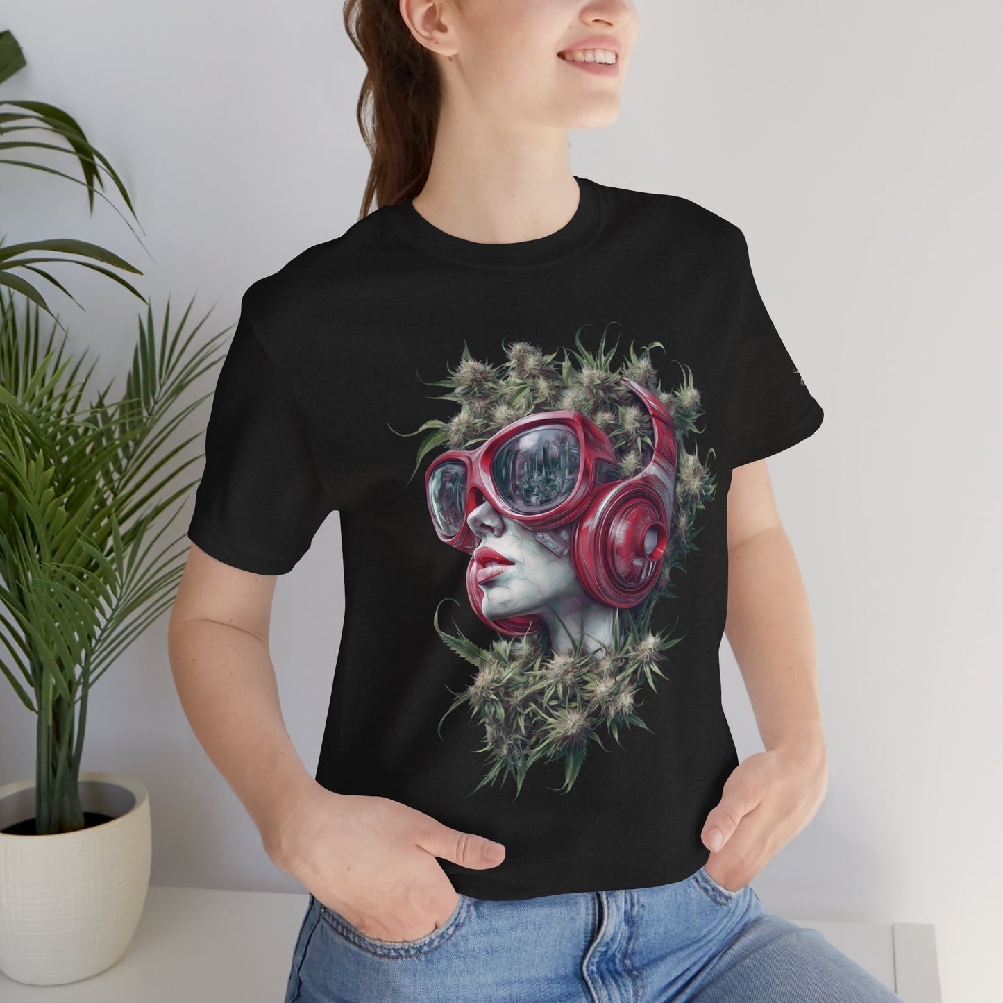 CANNABIS GODDESS TECH™ | PREMIUM FUTURISTIC ART TEE