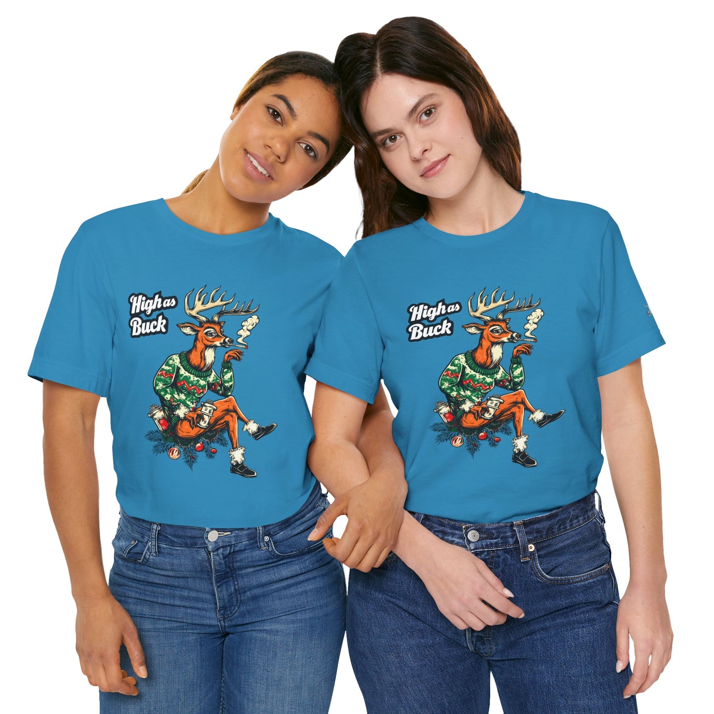 HIGH AS BUCK CHRISTMAS™ | PREMIUM HOLIDAY CANNABIS TEE