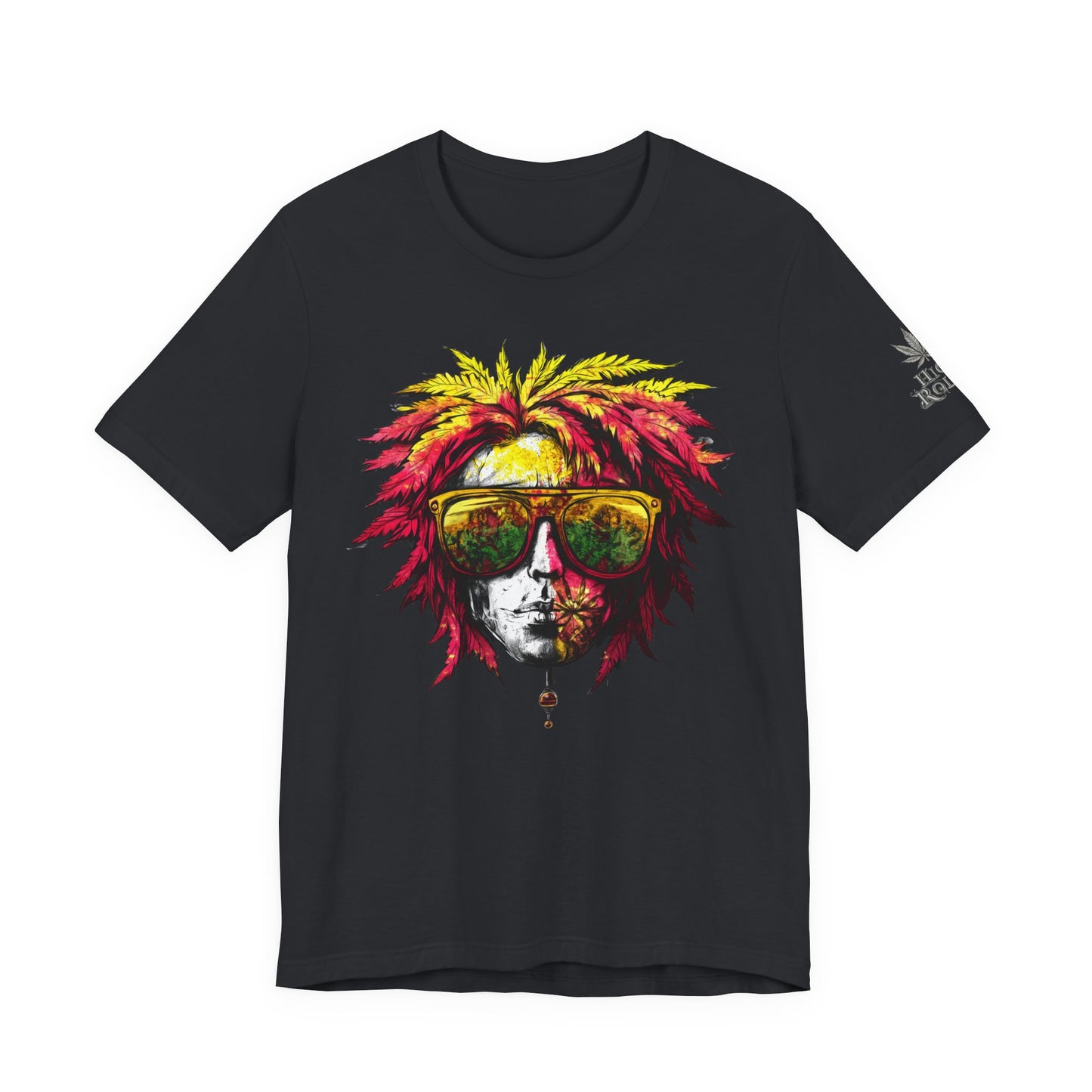 Rasta Cannabis Portrait Tee - Reggae Culture Art Design | High Roller