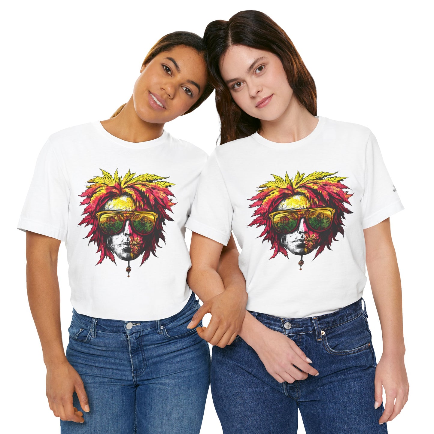 Rasta Cannabis Portrait Tee - Reggae Culture Art Design | High Roller