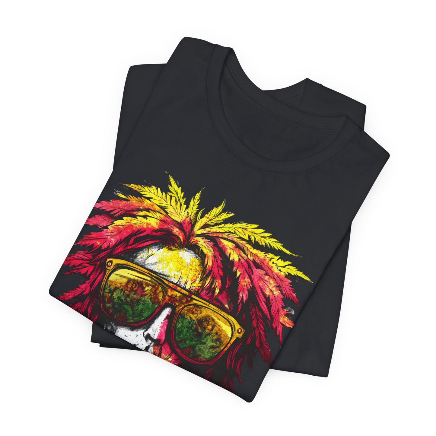 Rasta Cannabis Portrait Tee - Reggae Culture Art Design | High Roller