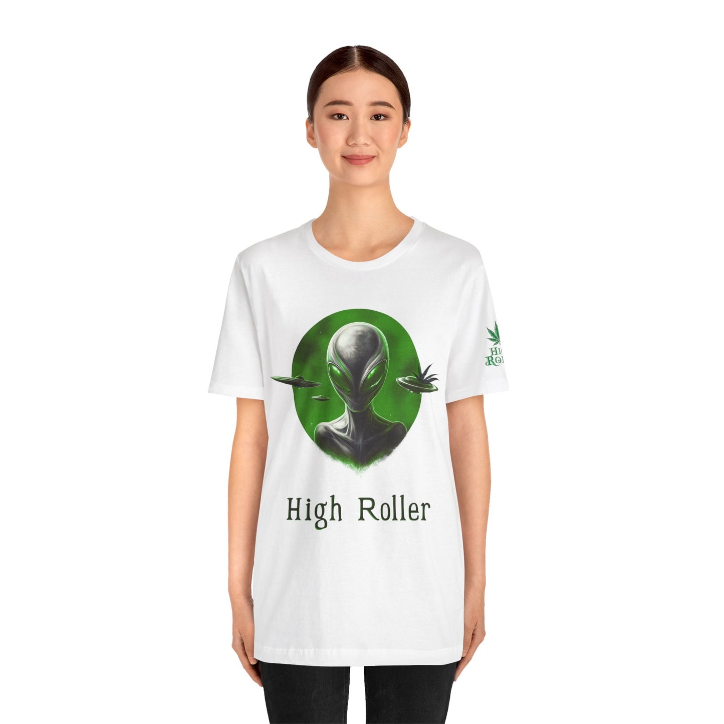 Alien Cannabis Tee - UFO Culture Art Design | High Roller