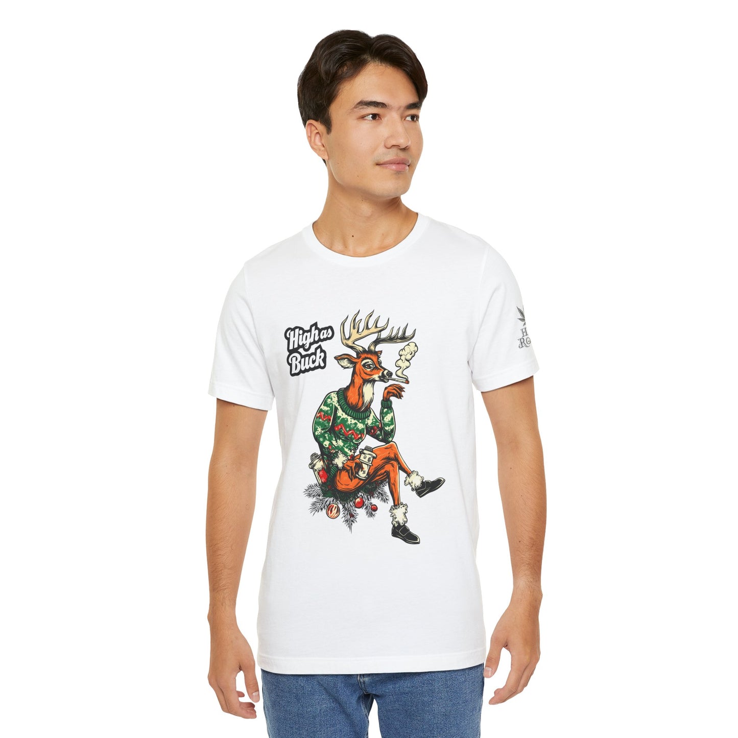 HIGH AS BUCK CHRISTMAS™ | PREMIUM HOLIDAY CANNABIS TEE