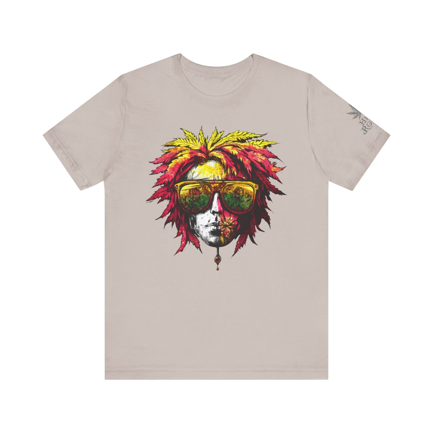 Rasta Cannabis Portrait Tee - Reggae Culture Art Design | High Roller